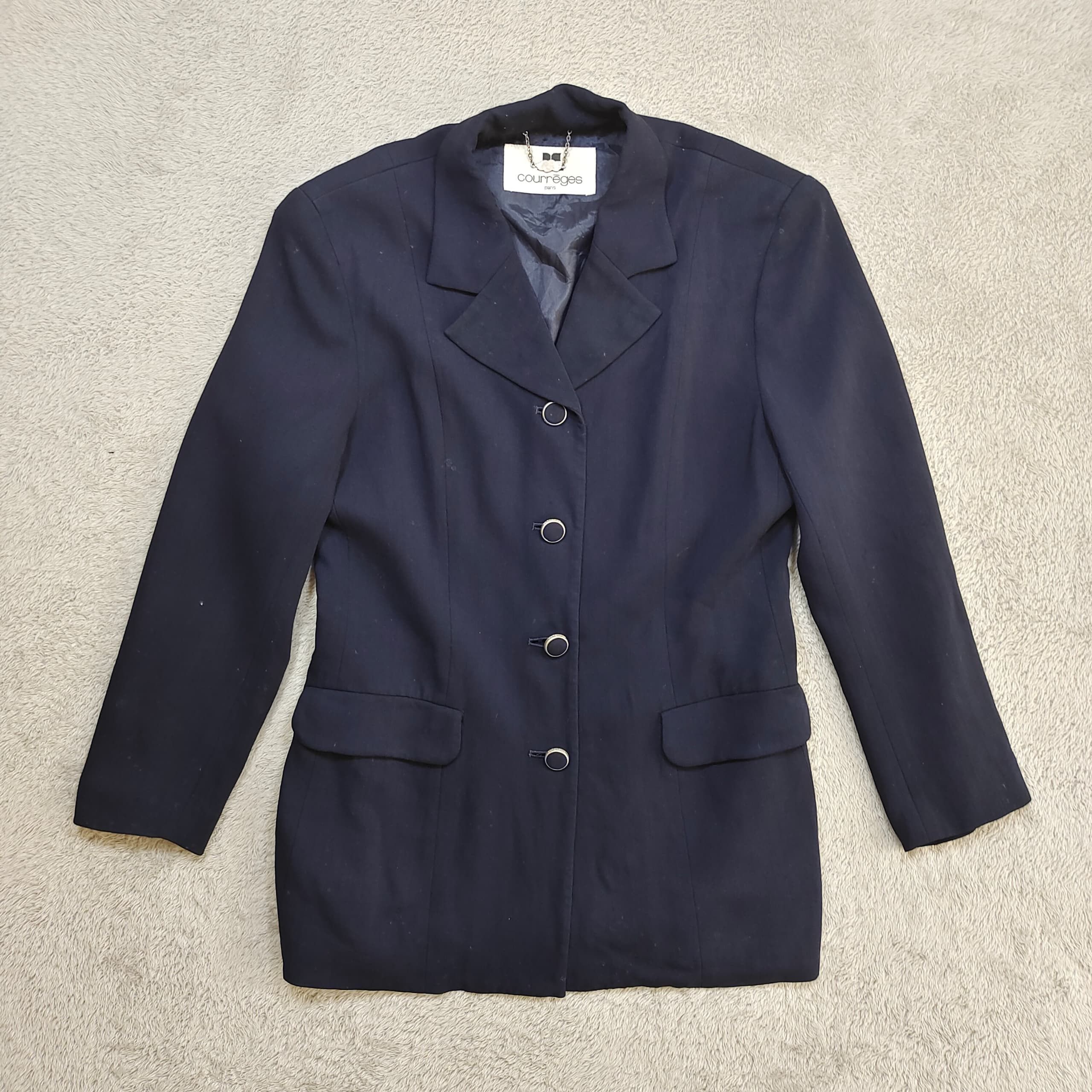 Courreges Vintage 80s Courrèges Paris Wool Blazer Size 38R - 1 Thumbnail