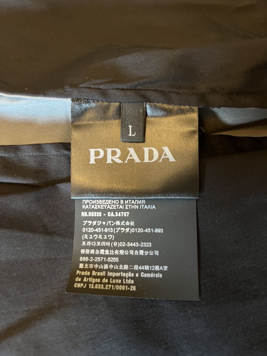 Prada 2018 PRADA Rubber Patch Logo Bowling Shirt Size US L / EU 52-54 / 3 - 9 Thumbnail