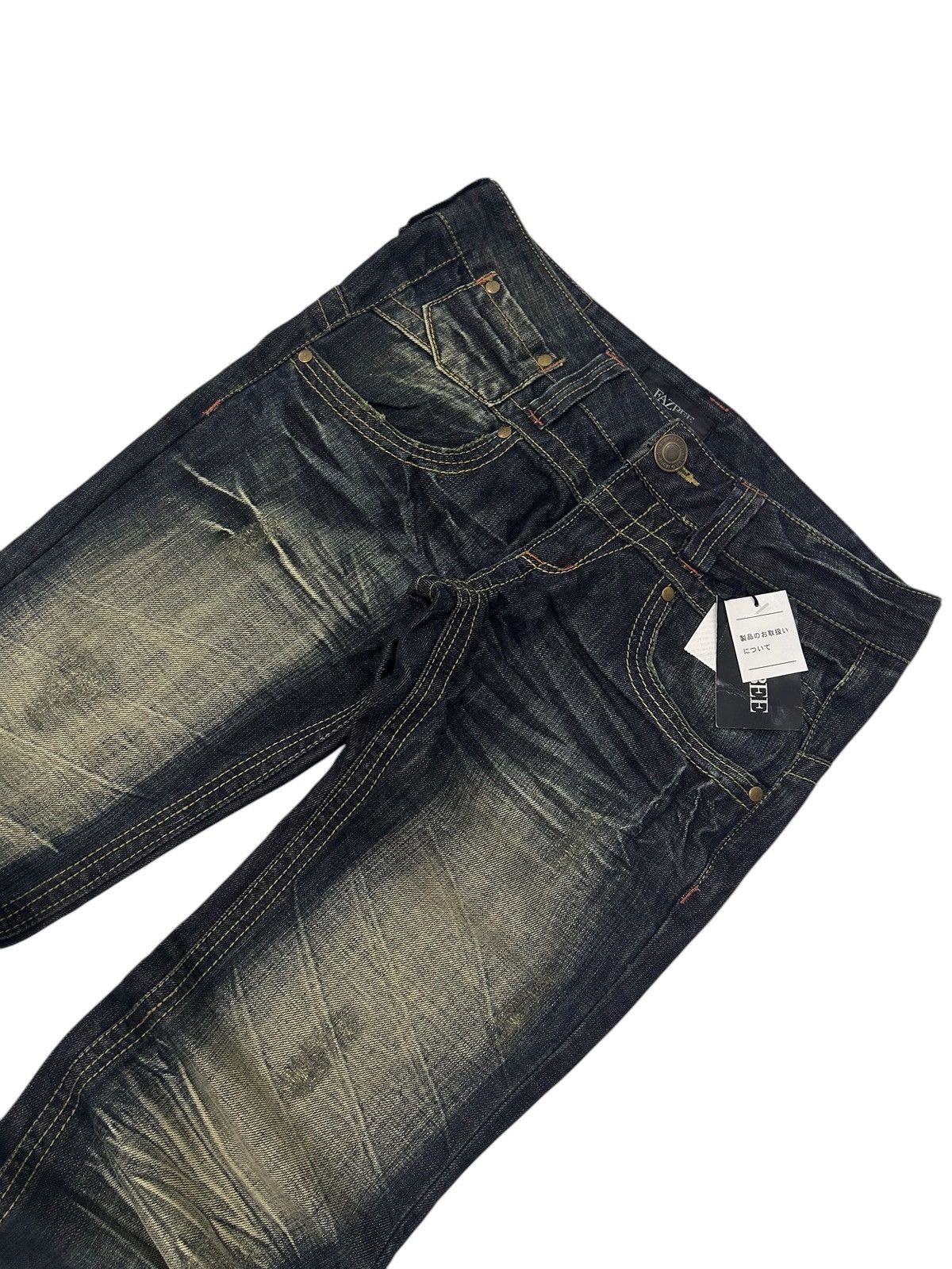 Japanese Brand × Vintage Japanese Fazbee Vintage Flare Sand Wash Denim Jeans Size US 29 - 5 Thumbnail