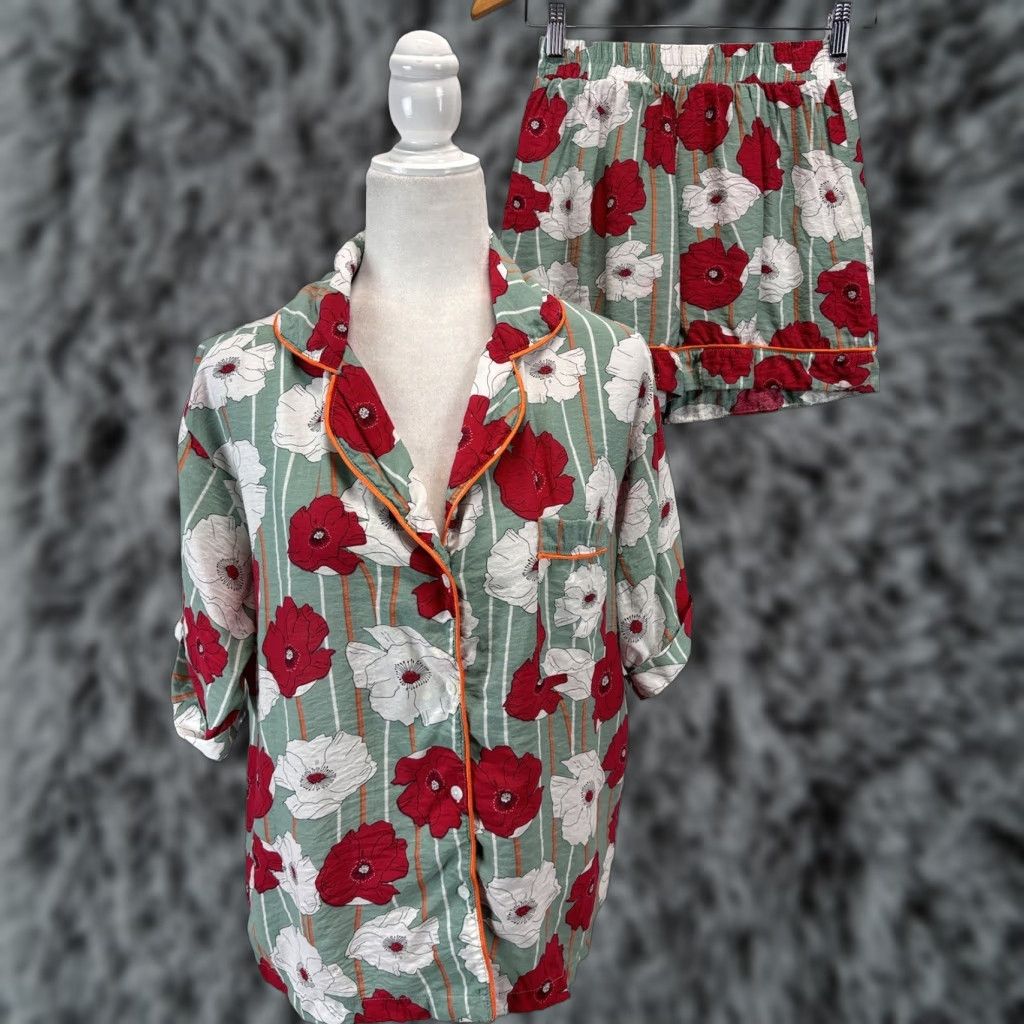 Harmony LOVE + HARMONY Floral Pajama Set Medium Multicolor Short Sleeve Women’s Size M / US 6-8 / IT 42-44 - 1 Thumbnail