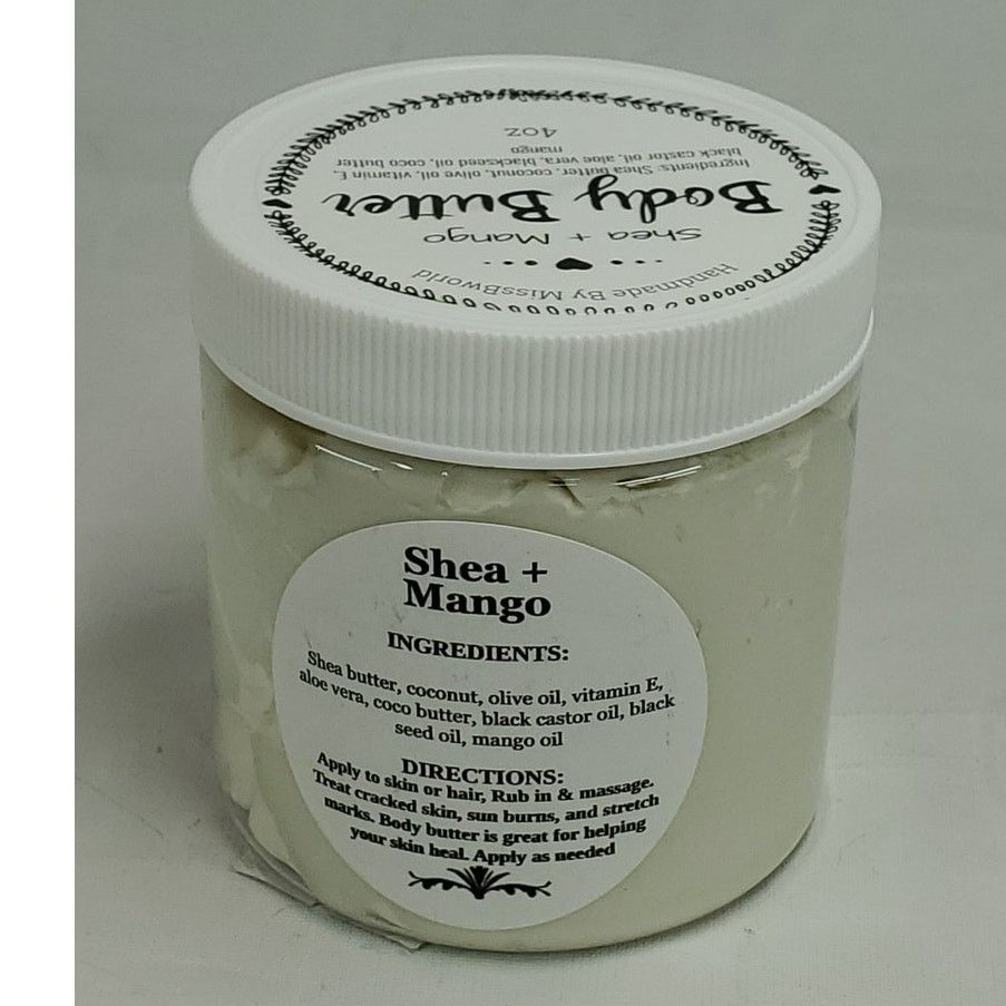 Handmade Shea Mango Body Butter Handmade Natural Moisturizer 4 oz Size ONE SIZE - 2 Thumbnail