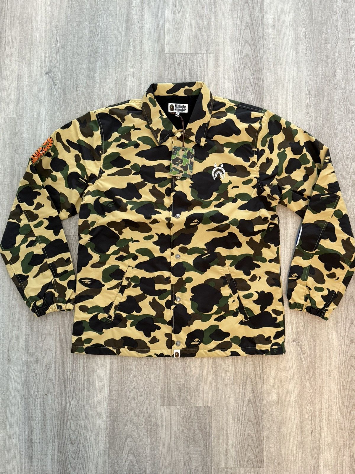A Bathing Ape 1st Camo Shark Coaches Jacket XXL BAPE OG