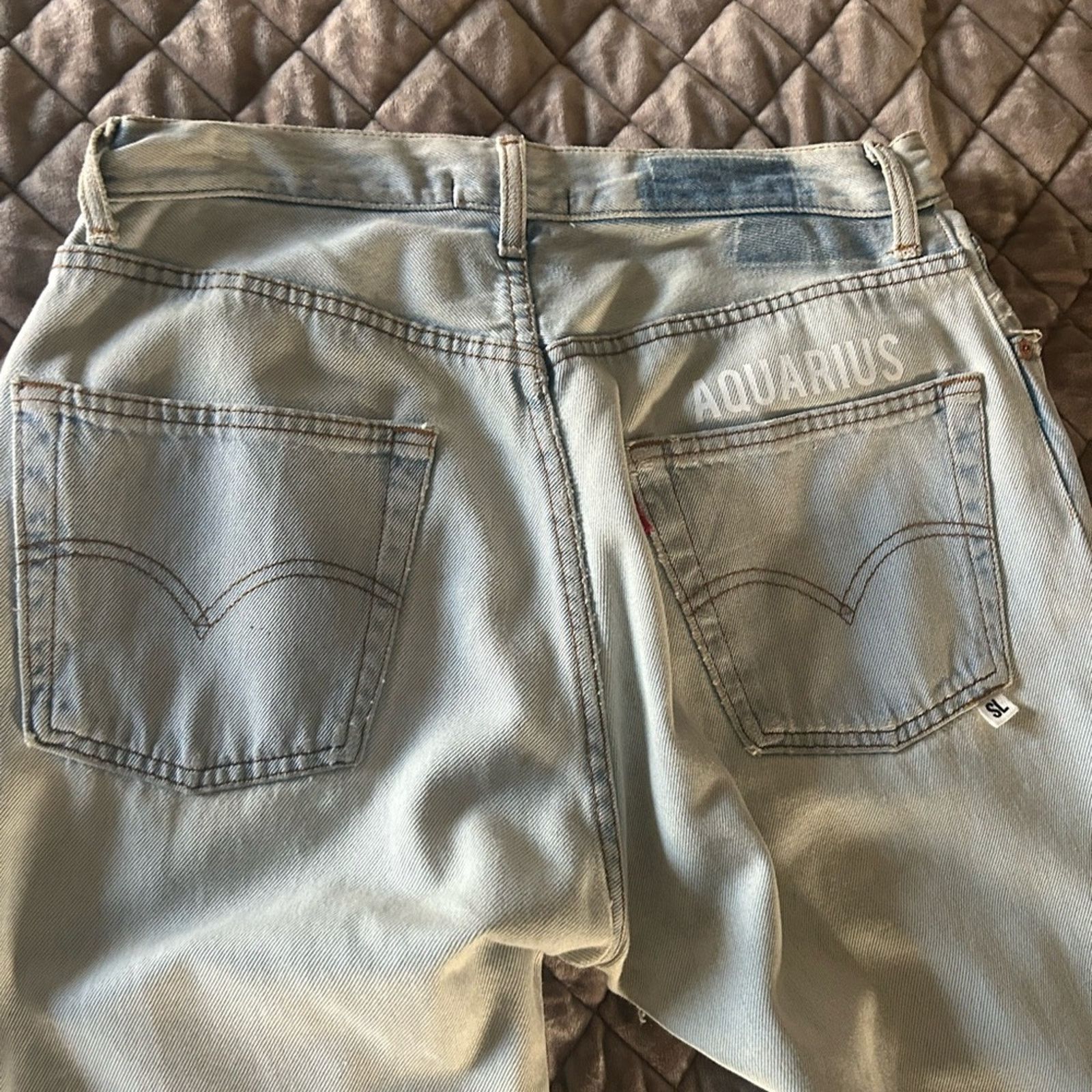 Levi's Samaria Leah Levis Aquarius Custom Distressed Jeans Size 30" / US 8 / IT 44 - 7 Thumbnail