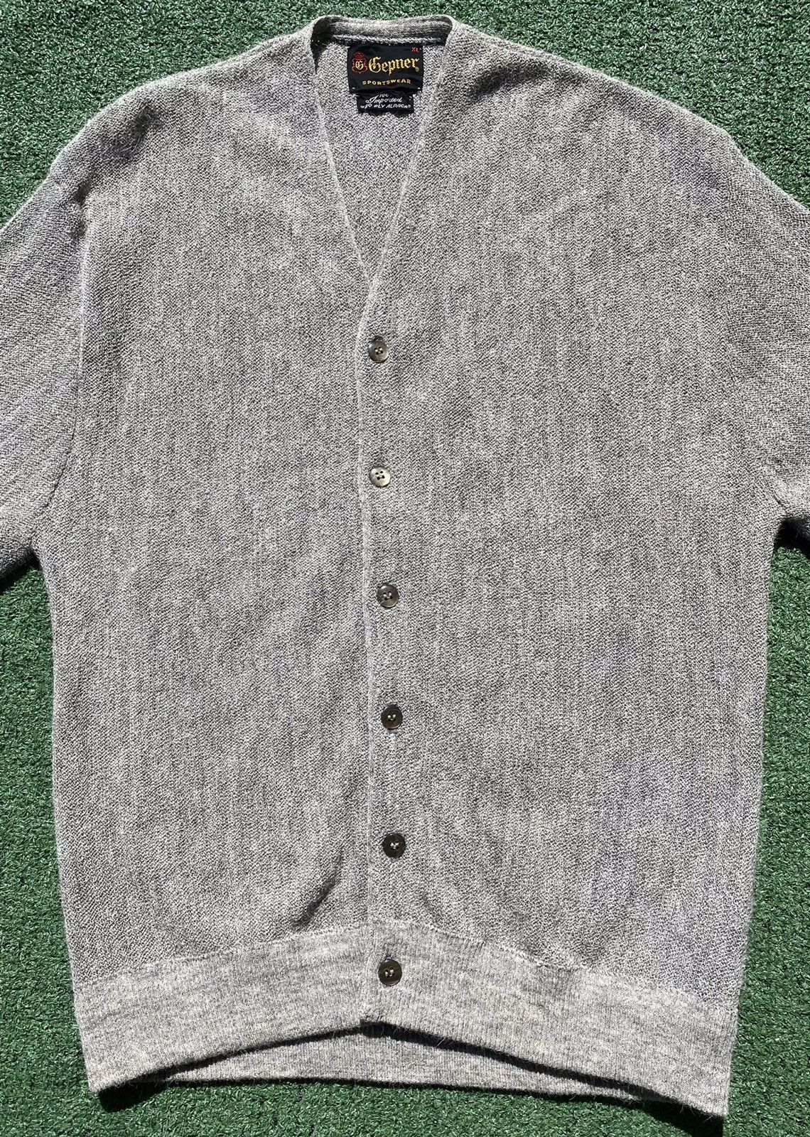 Vintage Vintage 70’s 100% ALPACA 2-Ply Cardigan Grey Sweater Medium Size US M / EU 48-50 / 2 - 3 Thumbnail