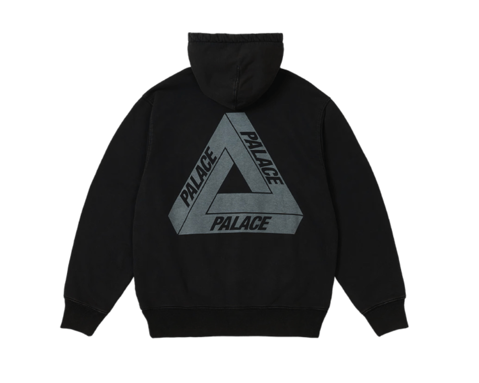 Palace Palace Washed Out Tri-Ferg Hood Black • M | Grailed