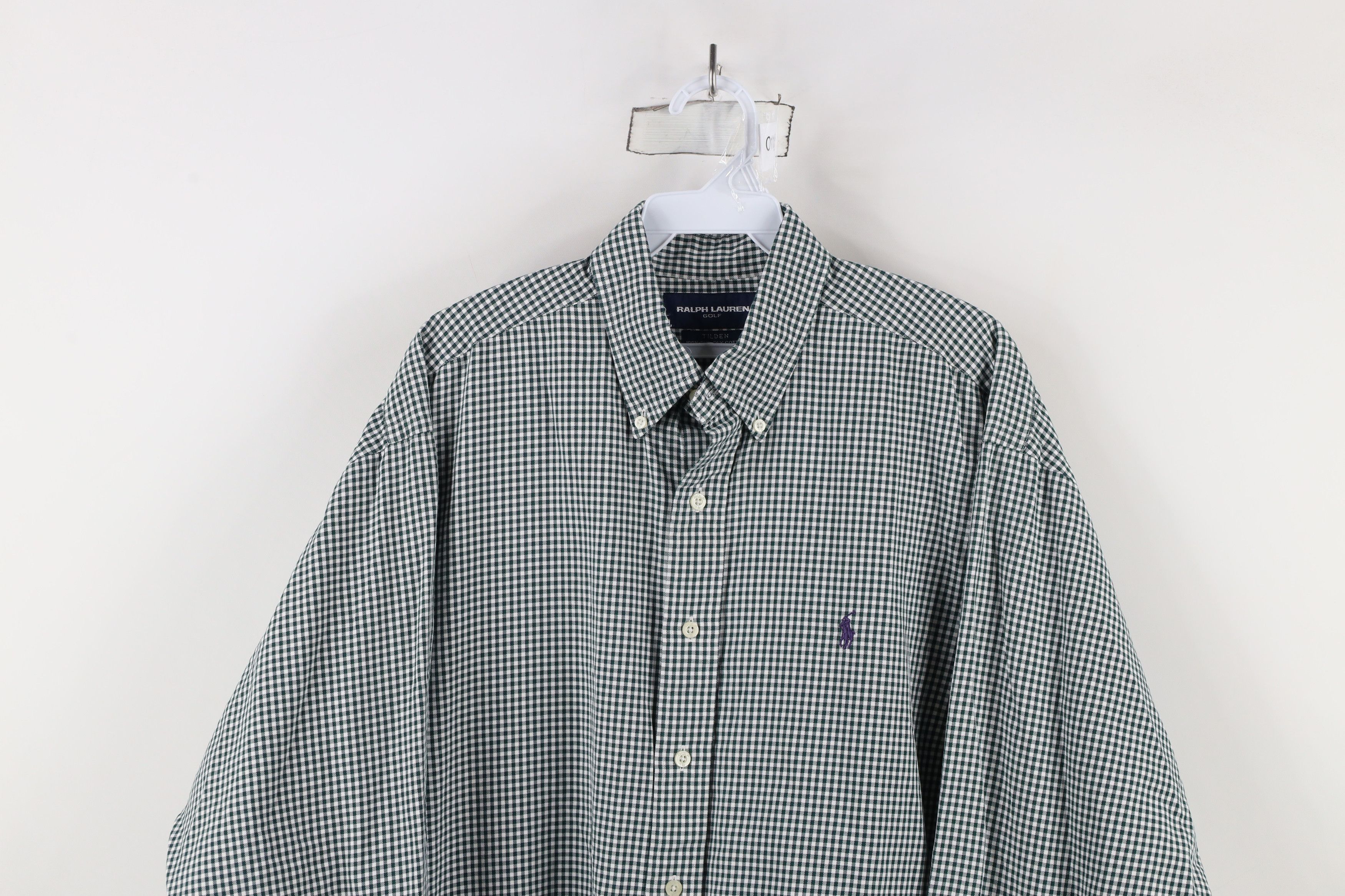 Ralph Lauren × Vintage Vintage Ralph Lauren Golf Gingham Collared Button Down Shirt Size US L / EU 52-54 / 3 - 2 Thumbnail