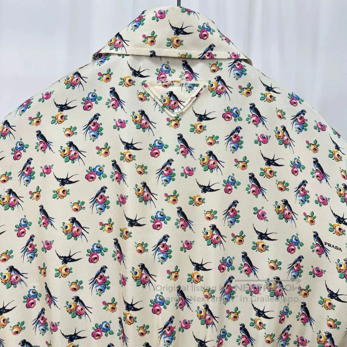 Prada Prada Magpie Floral Triangle Logo Silk Dress. Size S / US 4 / IT 40 - 6 Thumbnail
