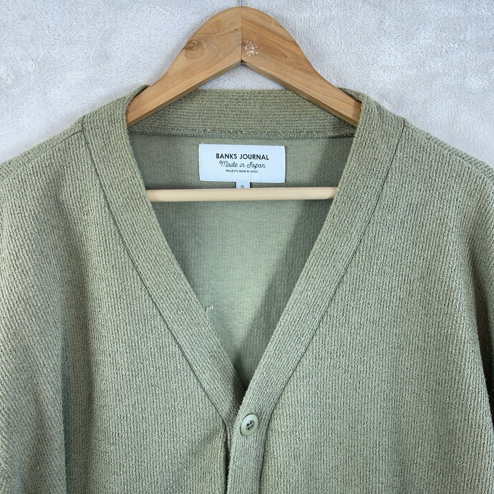 Banks Journal Banks Journal Made In Japan Waffle Knit Cardigan Men's XL Size US XL / EU 56 / 4 - 2 Thumbnail