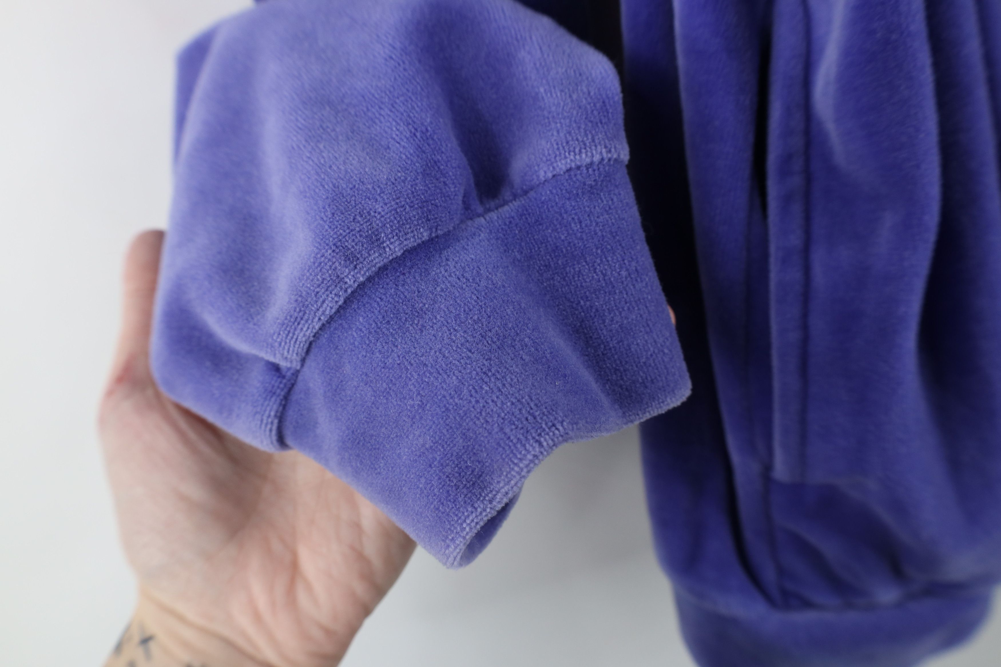 Vintage Vintage 90s Streetwear Velour Cafe Racer Bomber Jacket Size L / US 10 / IT 46 - 6 Thumbnail