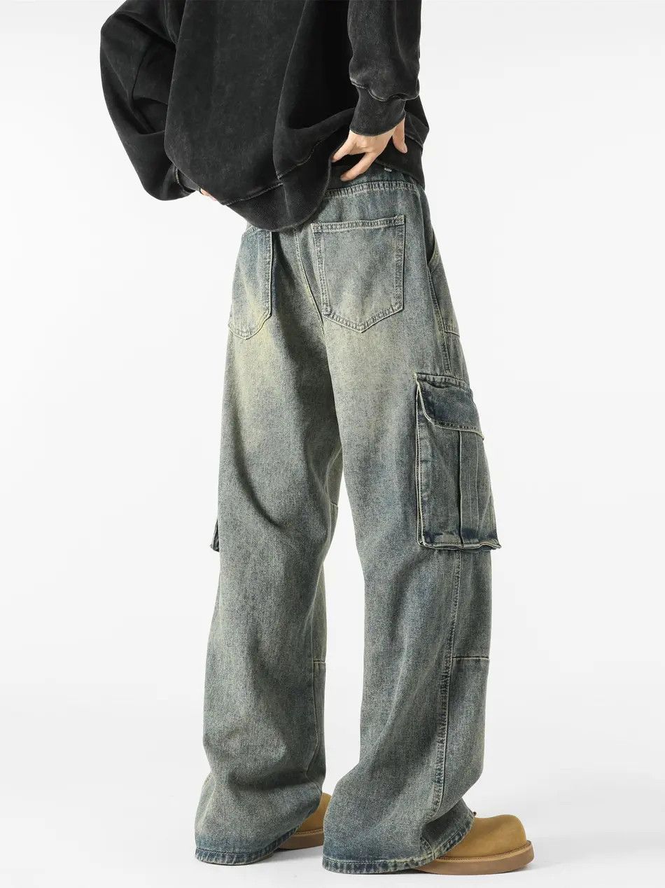 Japanese Brand × Jean Retro loose high street wide leg jeans Size US 32 / EU 48 - 5 Thumbnail