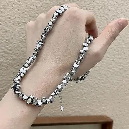 VIBE Irregular Metal Block Choker Necklace Size ONE SIZE - 3 Thumbnail