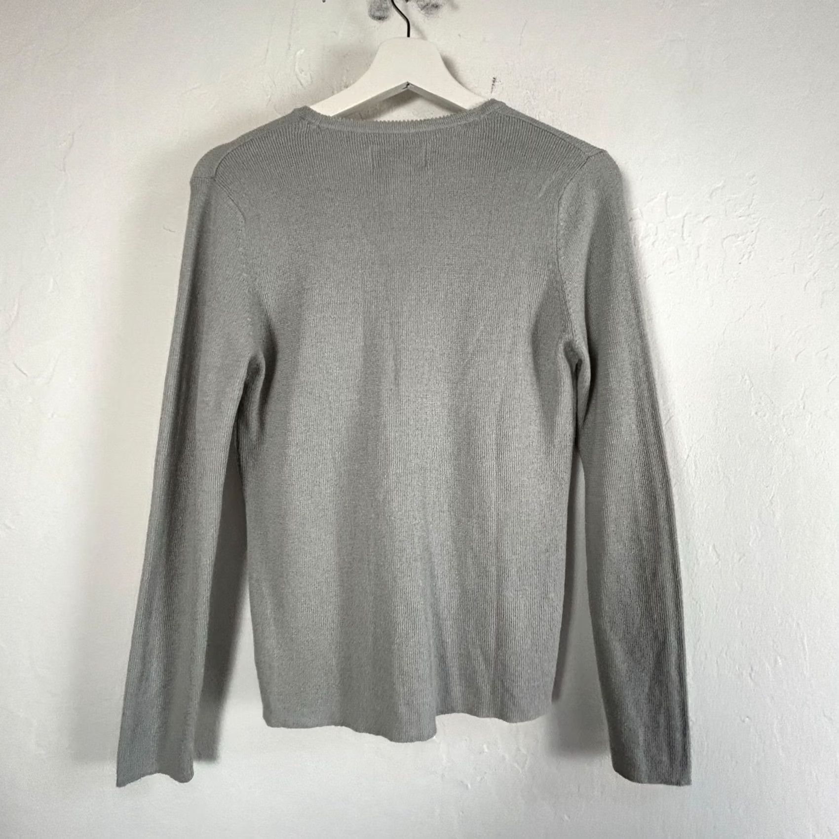 Worthington Worthington Cardigan Sweater V-Neck Button Front Casual Women’s Medium Gray Knit Pullover Knitwear Size M / US 6-8 / IT 42-44 - 2 Thumbnail
