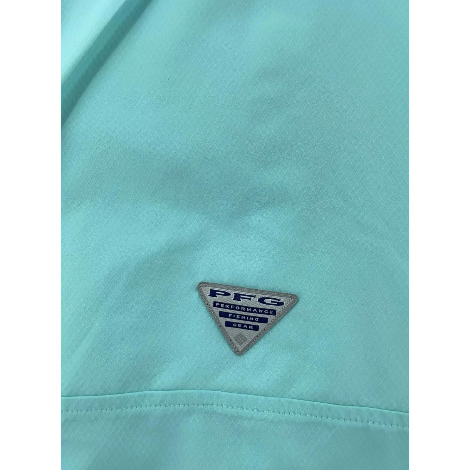 AQUA Columbia PFG Shirt Mens 2XL Aqua Omni Shade UPF 50 Fishing Collared Button Up Size US XXL / EU 58 / 5 - 7 Thumbnail