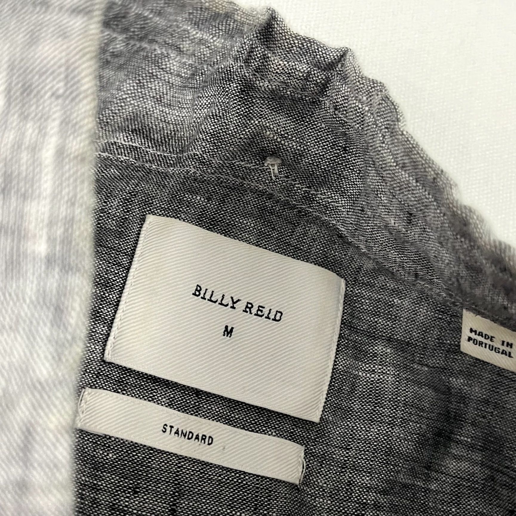 Billy Reid Billy Reid Shirt Mens Medium Standard Fit 100% Linen Button Down Gray Preppy S/S Size US M / EU 48-50 / 2 - 2 Thumbnail