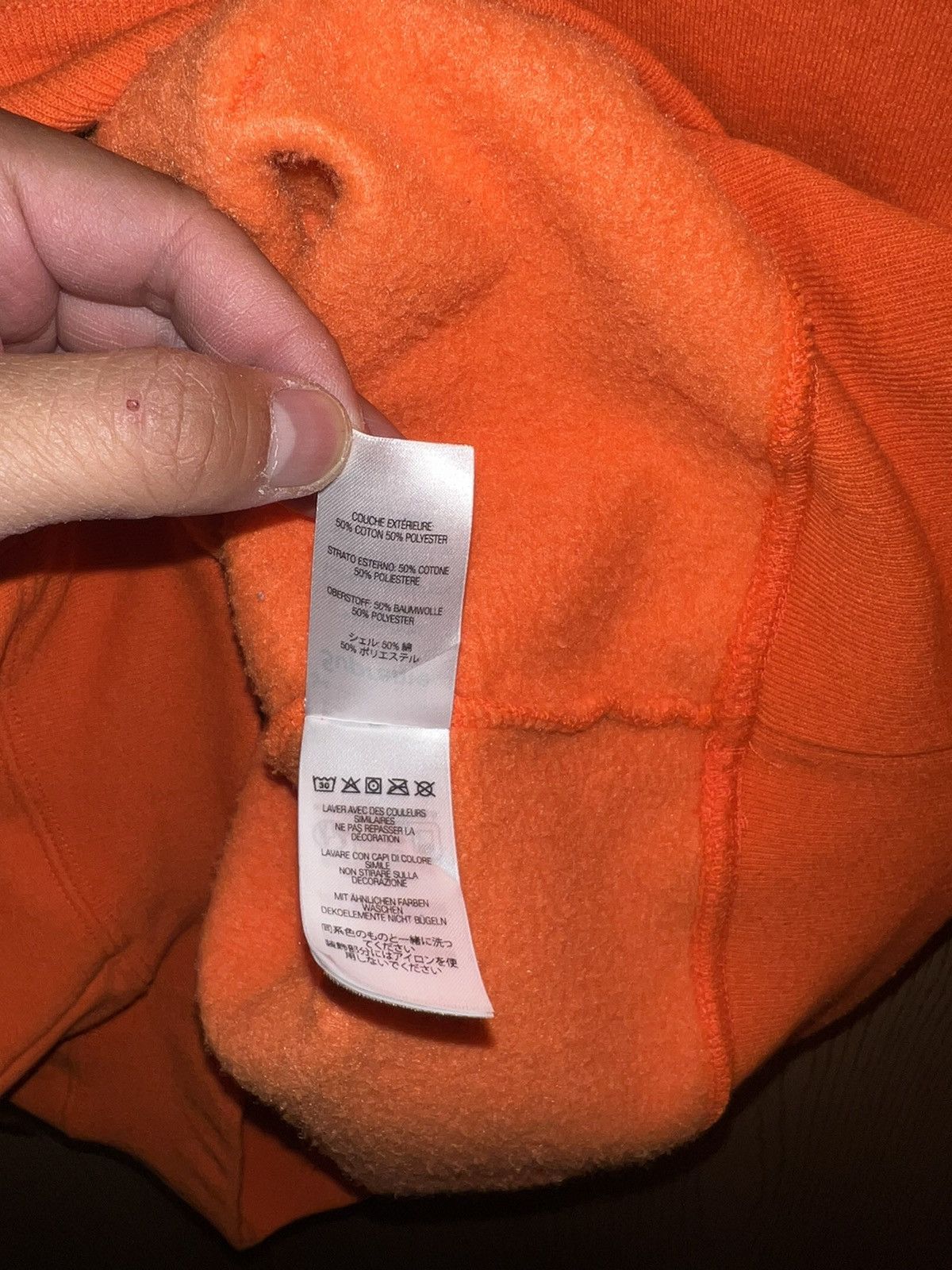 Supreme Supreme Orange Small Box Hooded Sweatshirt (SS24) Sz XL Size US XL / EU 56 / 4 - 5 Thumbnail