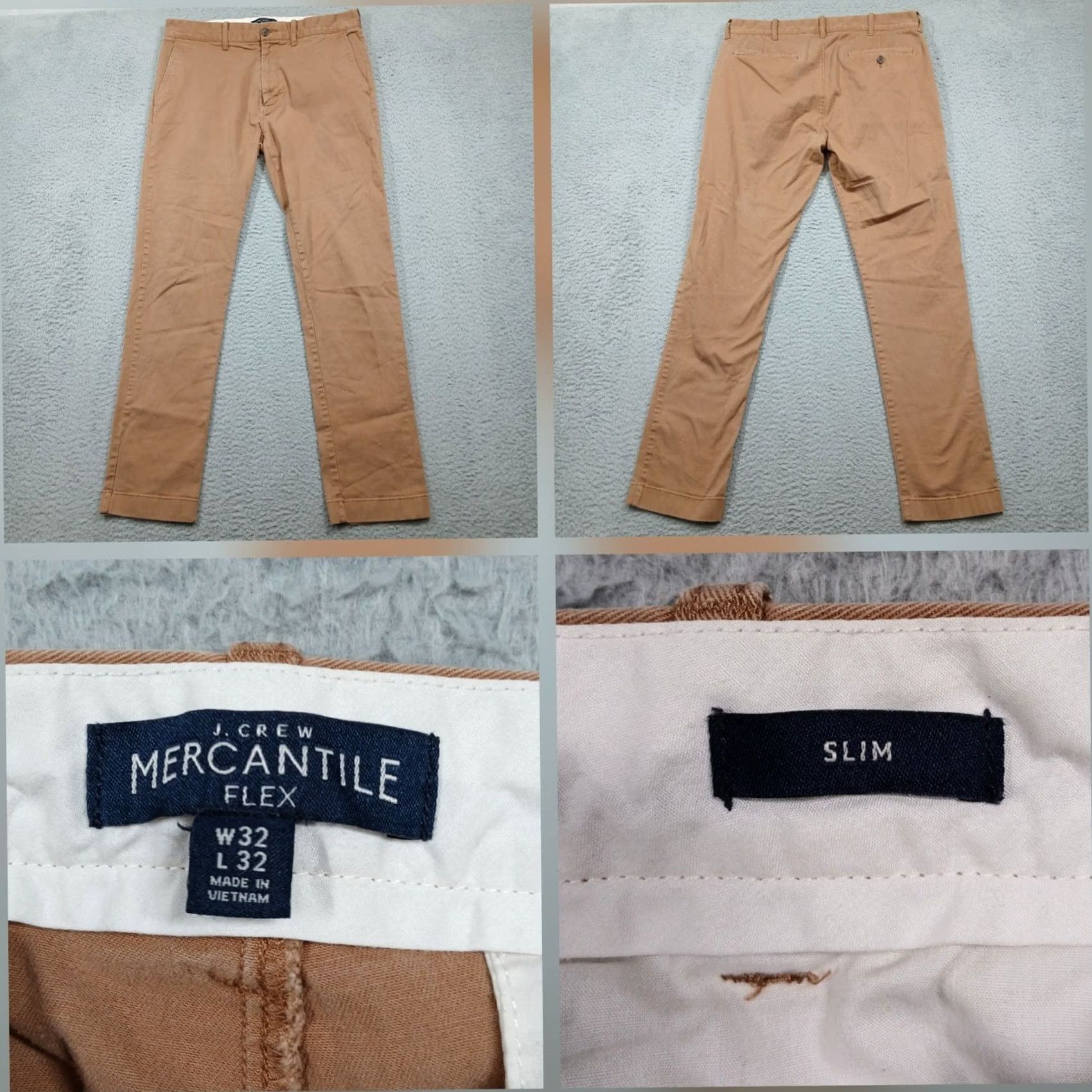 J.Crew J.Crew Mercantile Mens Chino Pants 32x32 Khaki Slim Fit Flex Slimming 5-Pocket Casual Workwear Shirts? Size US 32 / EU 48 - 2 Thumbnail