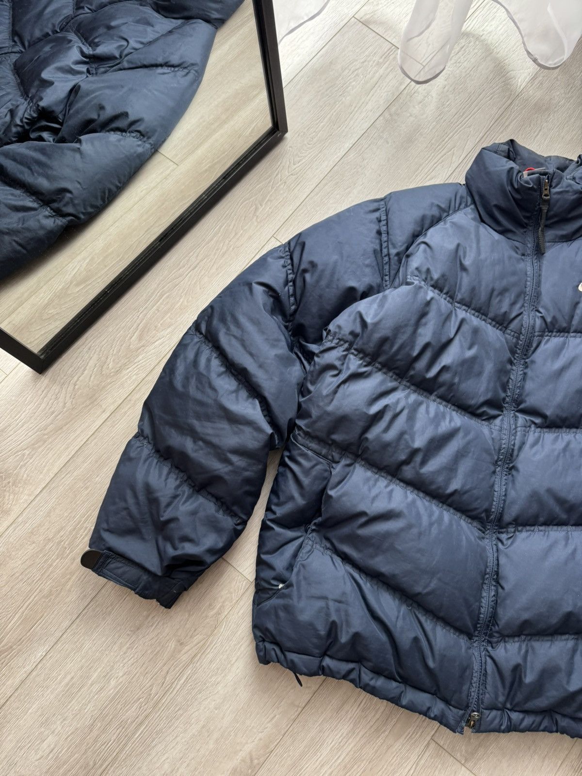 Nike Vintage Nike Puffer Jacket 00s Mini Swoosh Y2K Rap Size US L / EU 52-54 / 3 - 2 Thumbnail