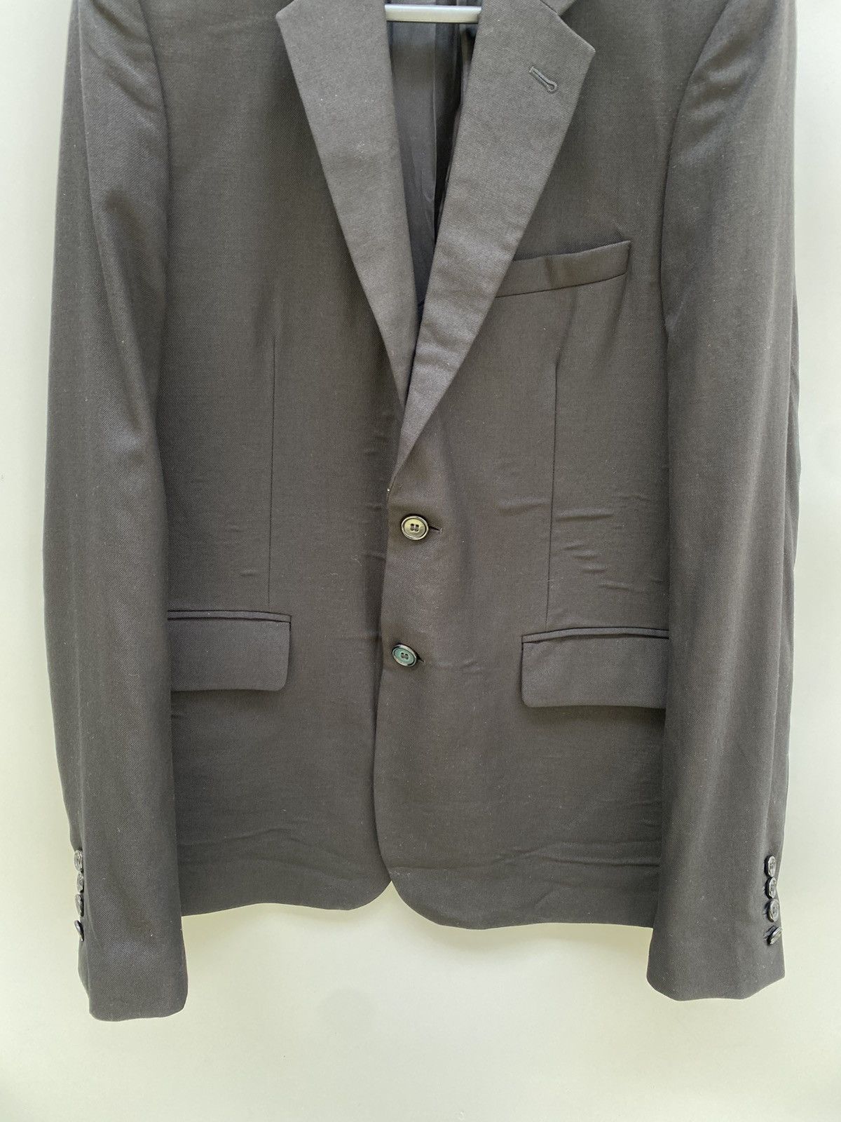 Saint Laurent Paris F/W 2019 Saint Laurent - Two-Button Gabardine Blazer Size XL / US 12-14 / IT 48-50 - 6 Thumbnail