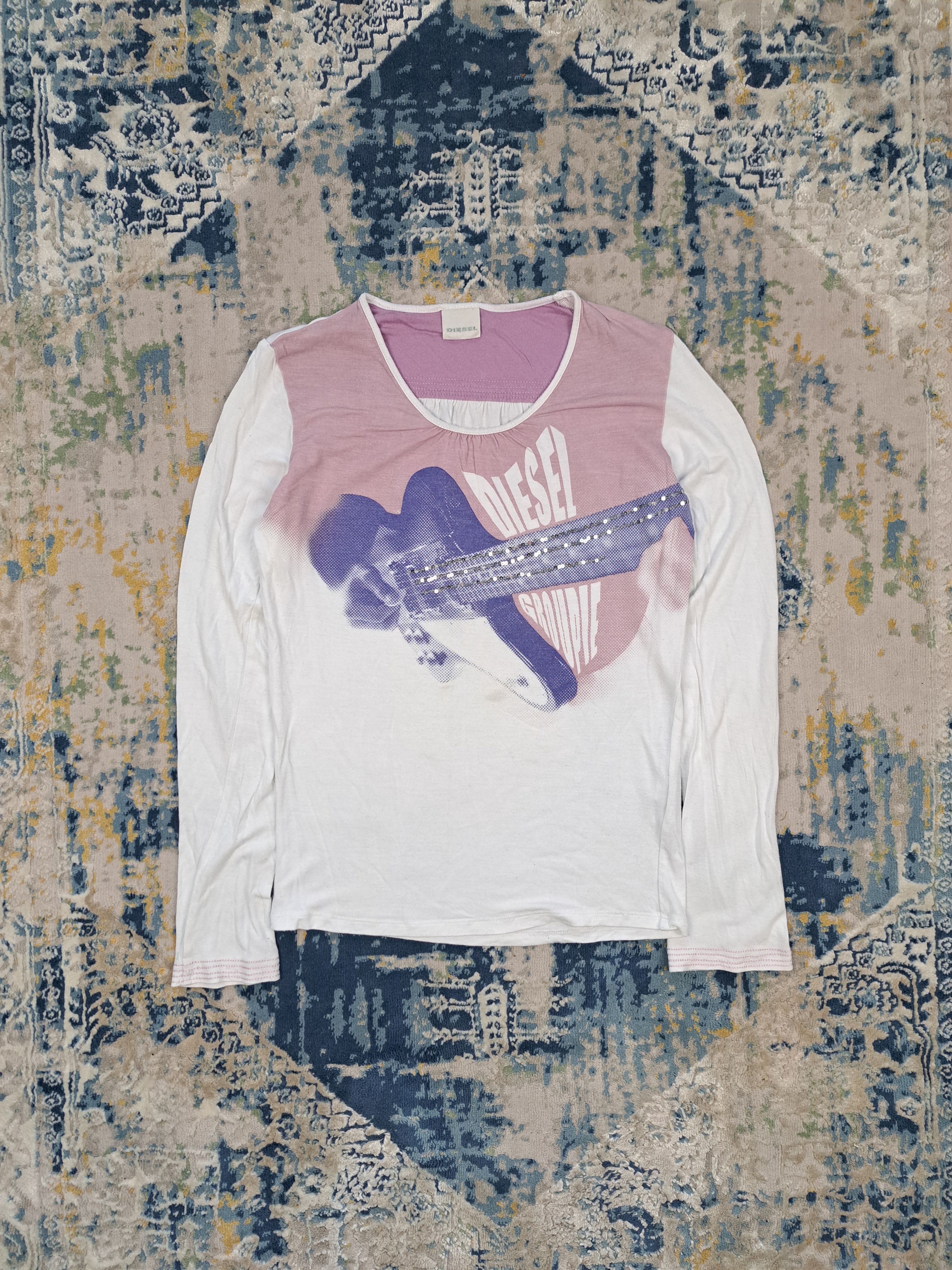 Diesel y2k Diesel Groupie Sequils Longsleeve Rock Guitar Sexy Size M / US 6-8 / IT 42-44 - 1 Thumbnail