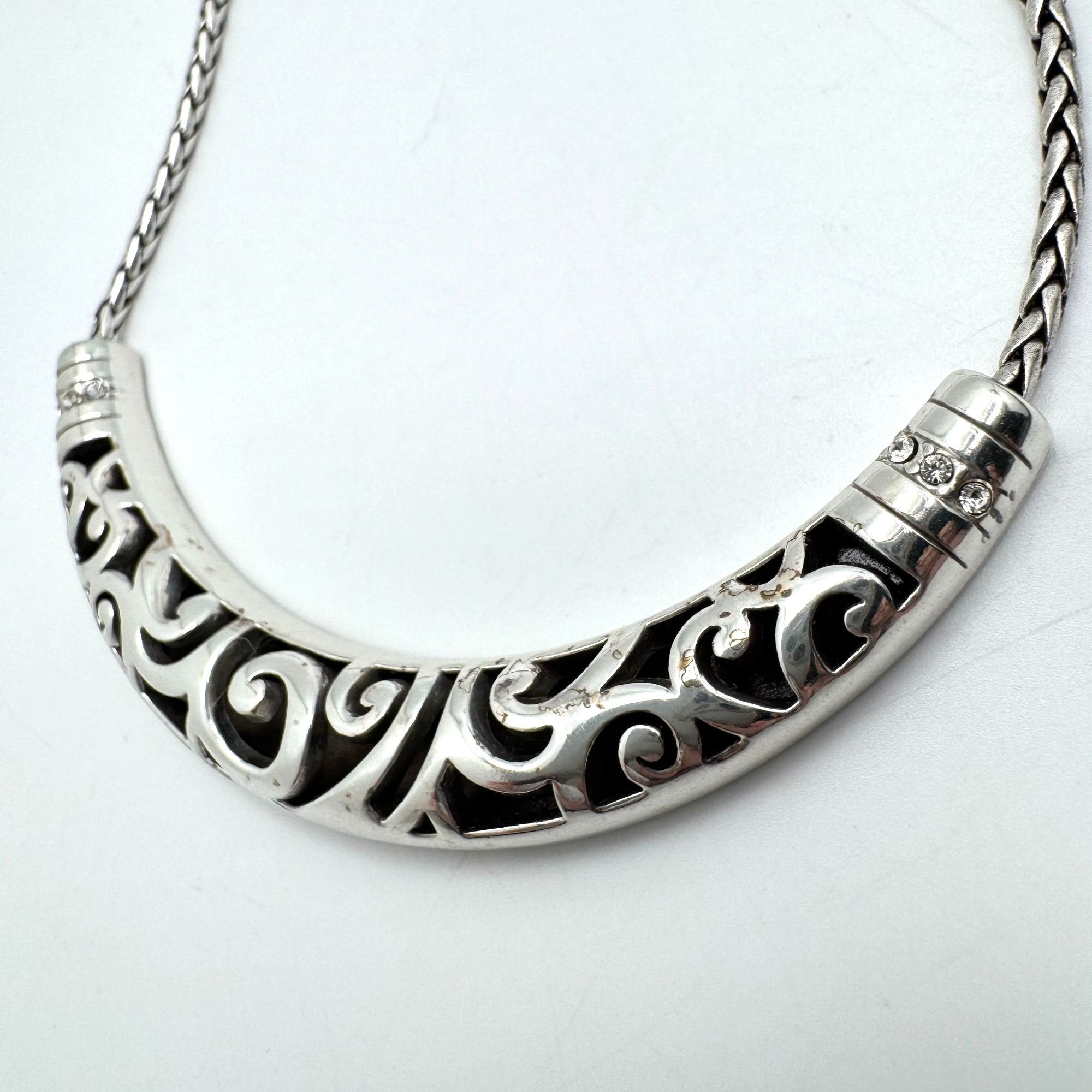Brighton Brighton Aventura Silver-Tone Necklace Intricate Cut-Out Des Size ONE SIZE - 3 Thumbnail