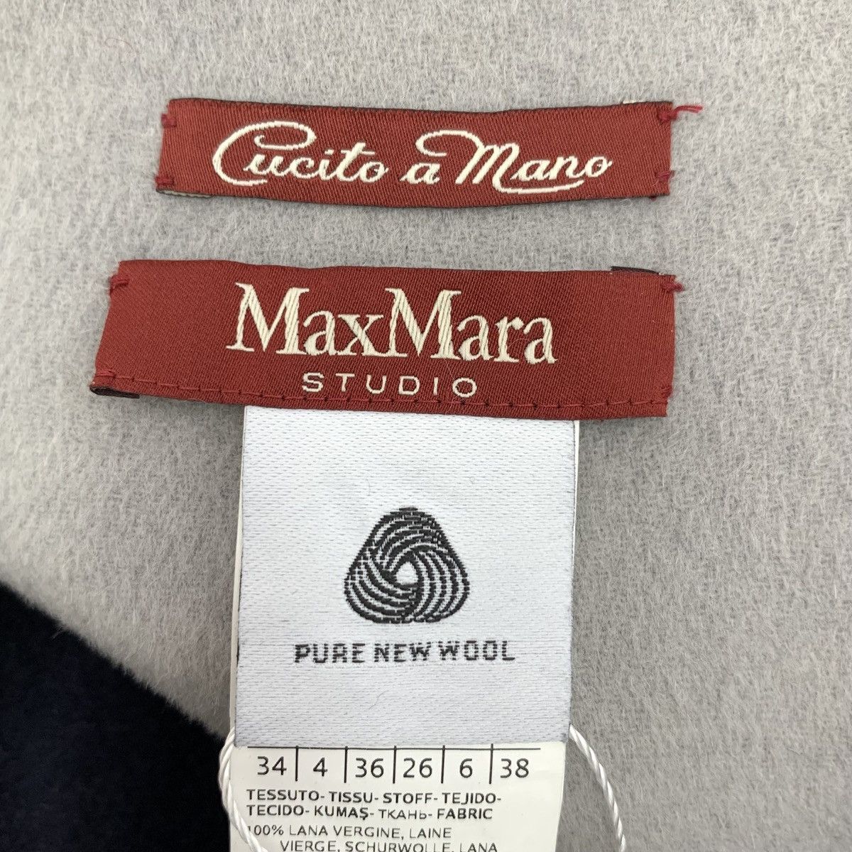 Max Mara Maxmara Blue Gray Sheep Wool Lapel Reversible Coat Jacket Size S / US 4 / IT 40 - 8 Thumbnail
