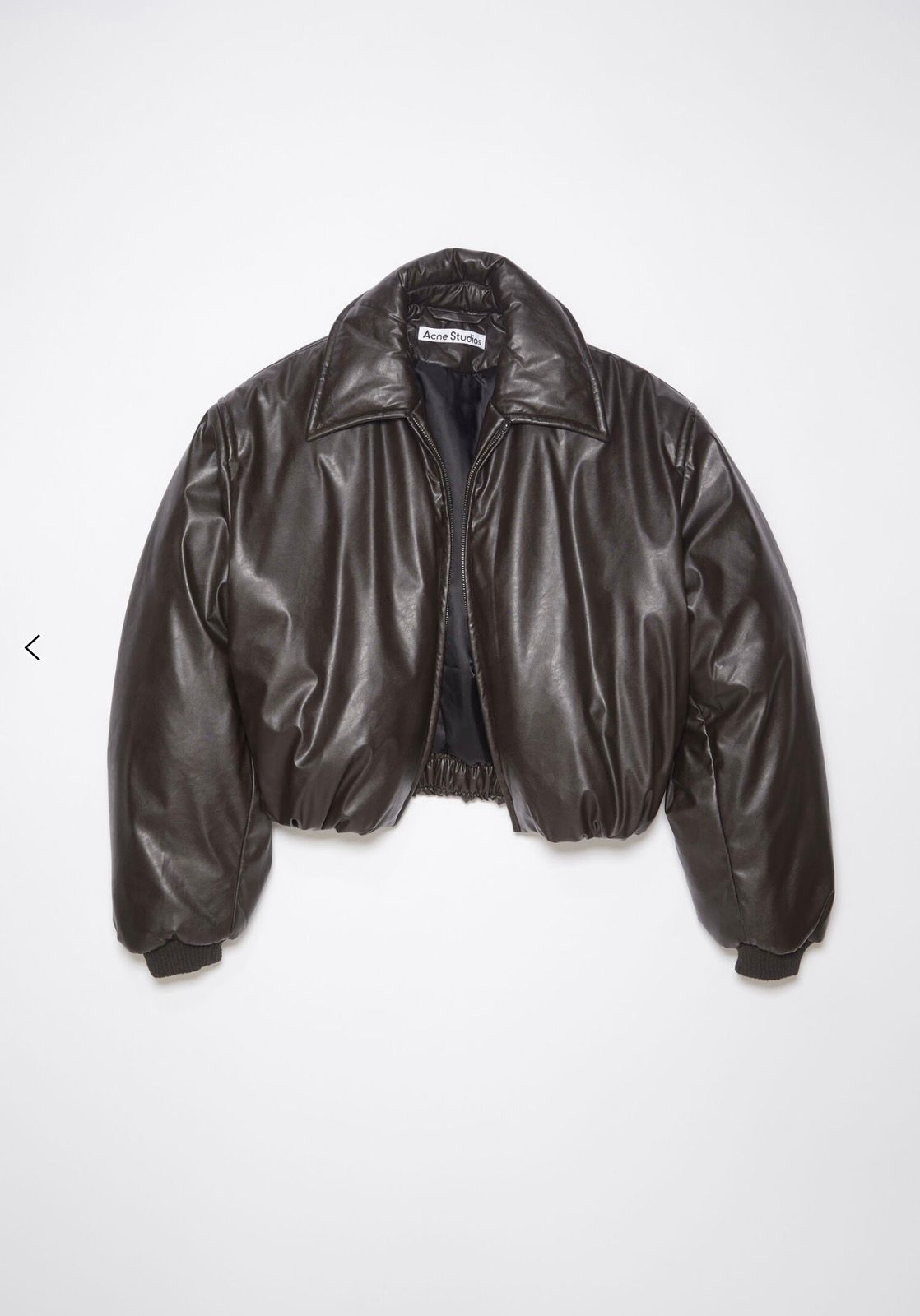 Pre-owned Acne Studios Coated Bomber Jacket In Brown