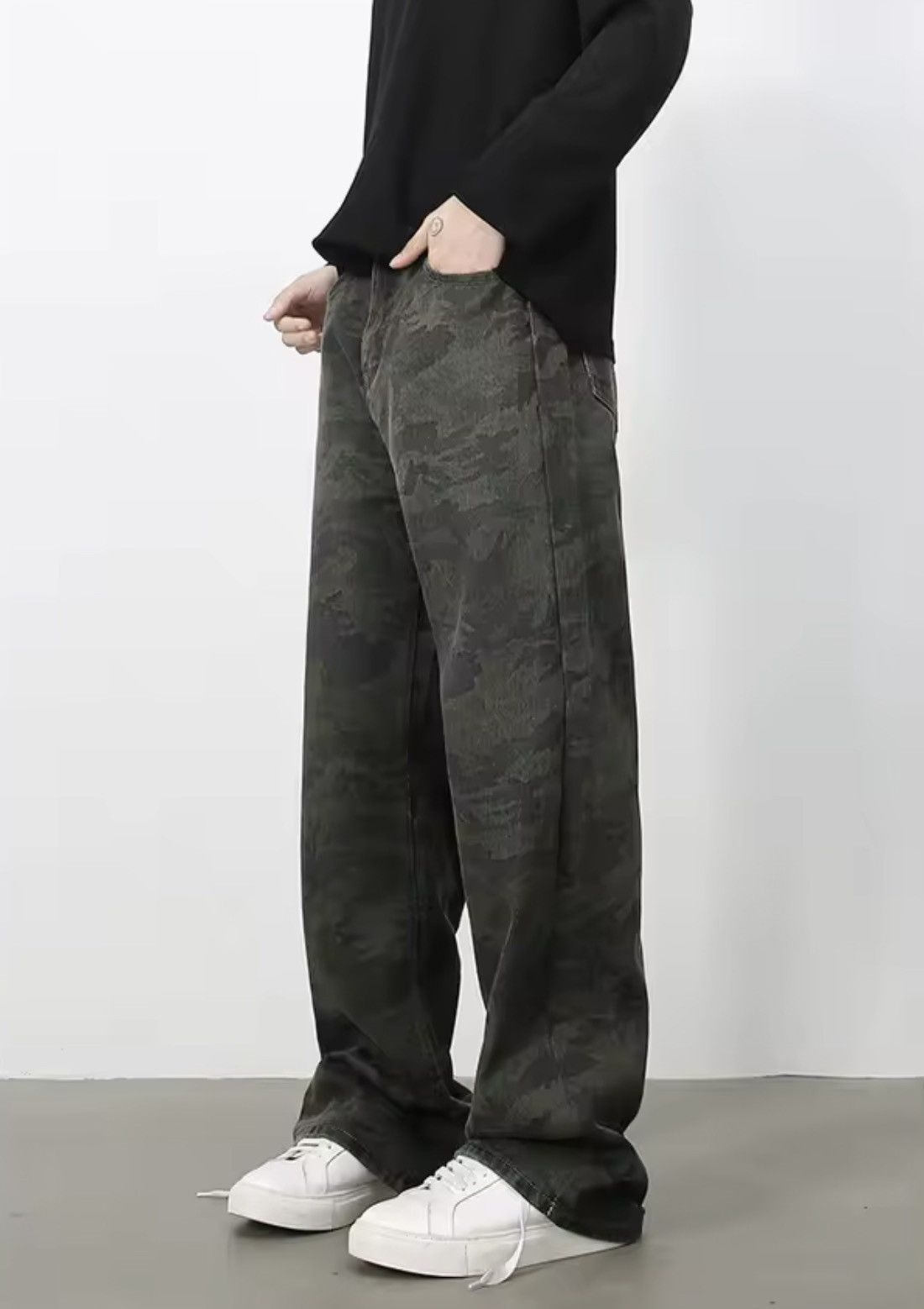 Japanese Brand Camo Denim Pants - Wide Leg Tactical Streetwear Trousers Size US 33 - 5 Thumbnail