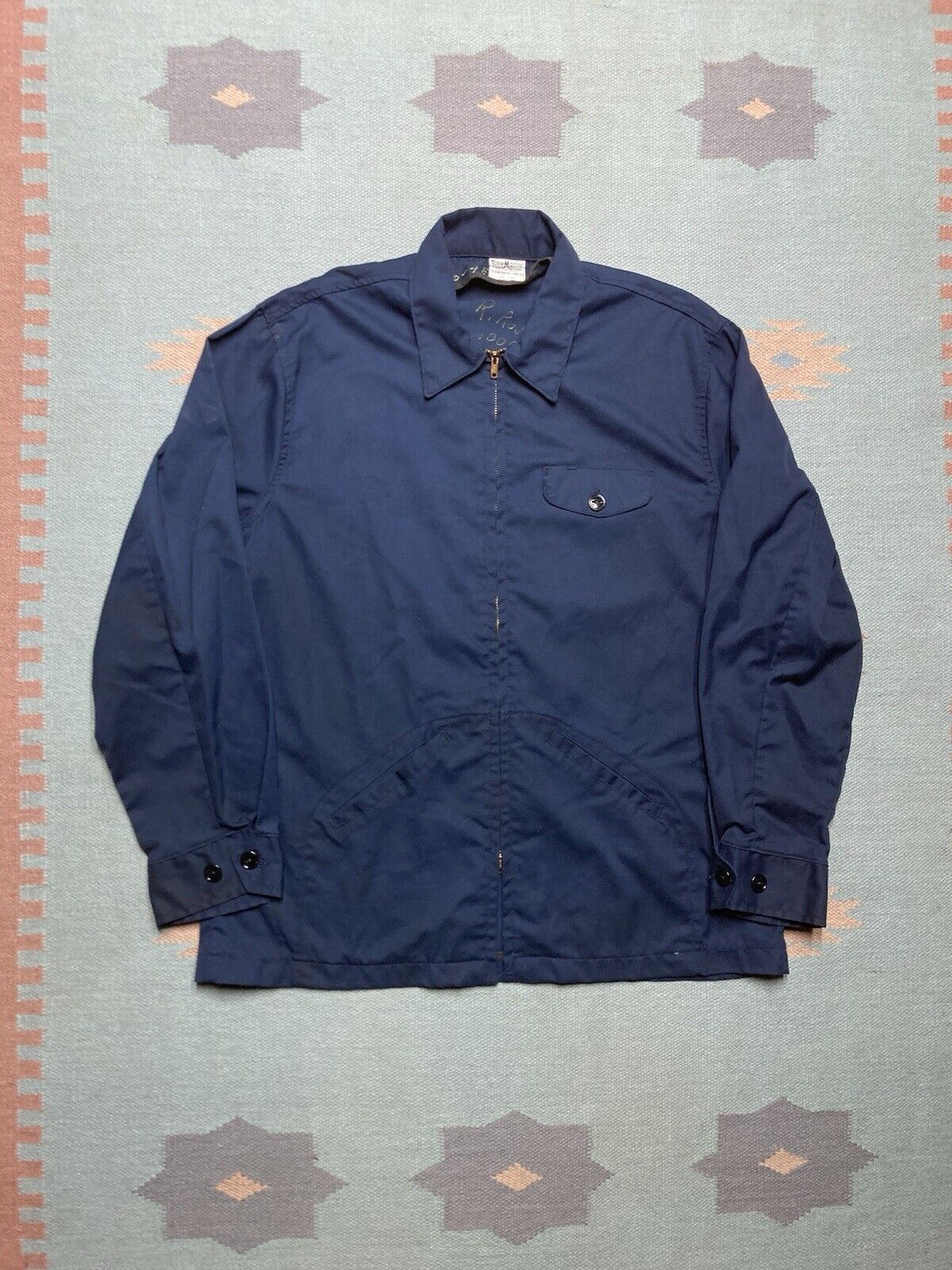 Vintage VTG 60s ToppMaster work jacket 3 pocket talon workwear 44 Size US L / EU 52-54 / 3 - 1 Thumbnail