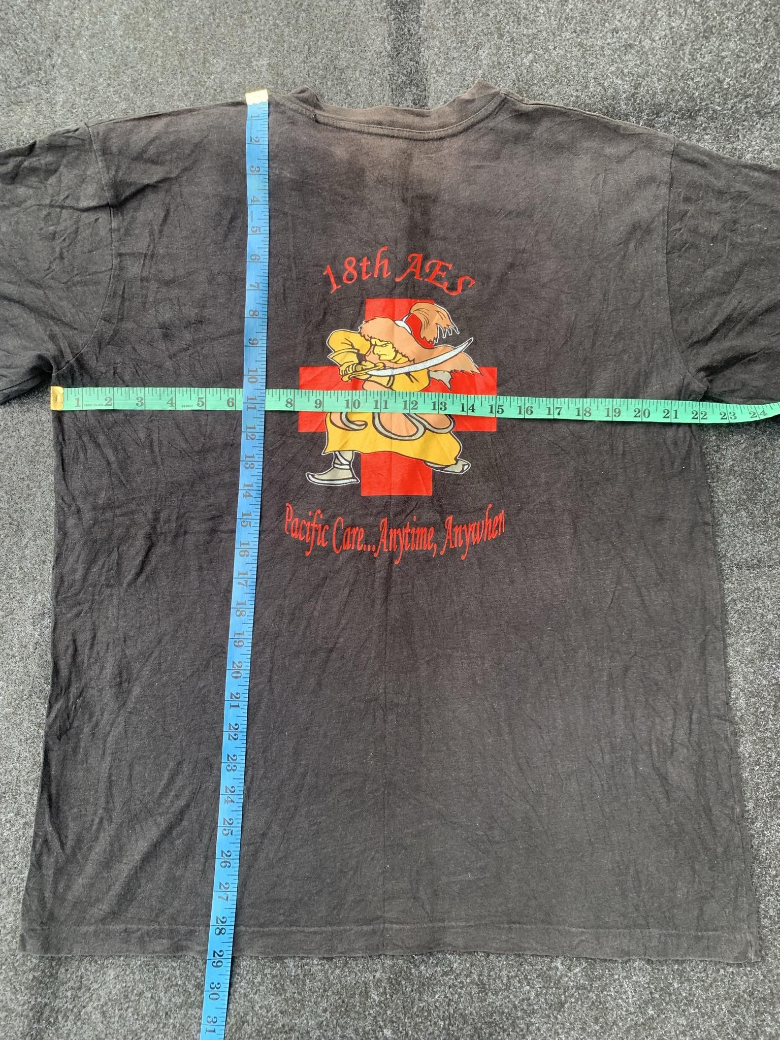 Anime × Cartoon Network × Vintage 18th AES PASIFIC CARE faded black tshirt Size US L / EU 52-54 / 3 - 3 Thumbnail