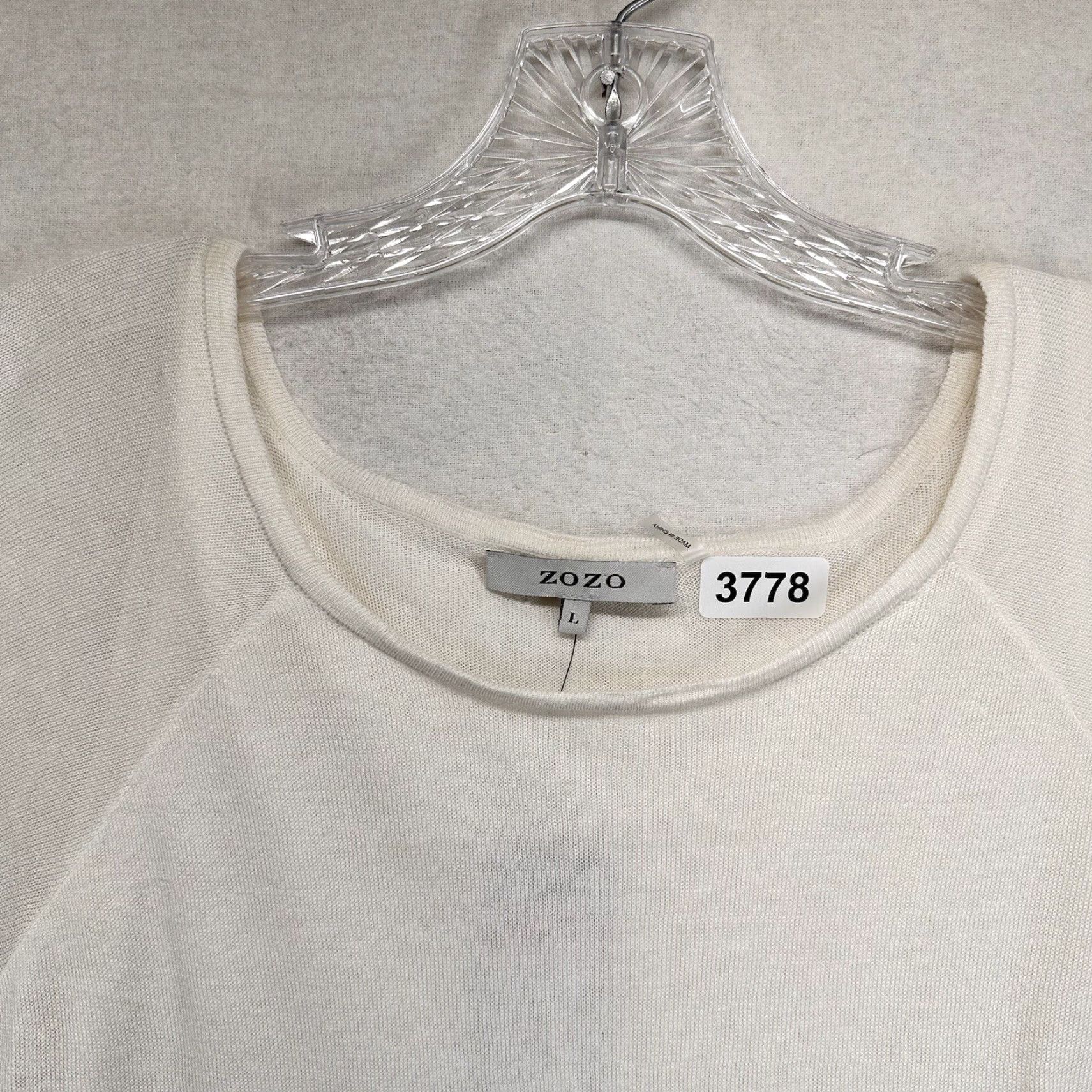 Vintage ZOZO Women's Blouse Tunic Size L Long Sleeve White Linen Rayon Relaxed Fit New with Tags Size L / US 10 / IT 46 - 7 Thumbnail