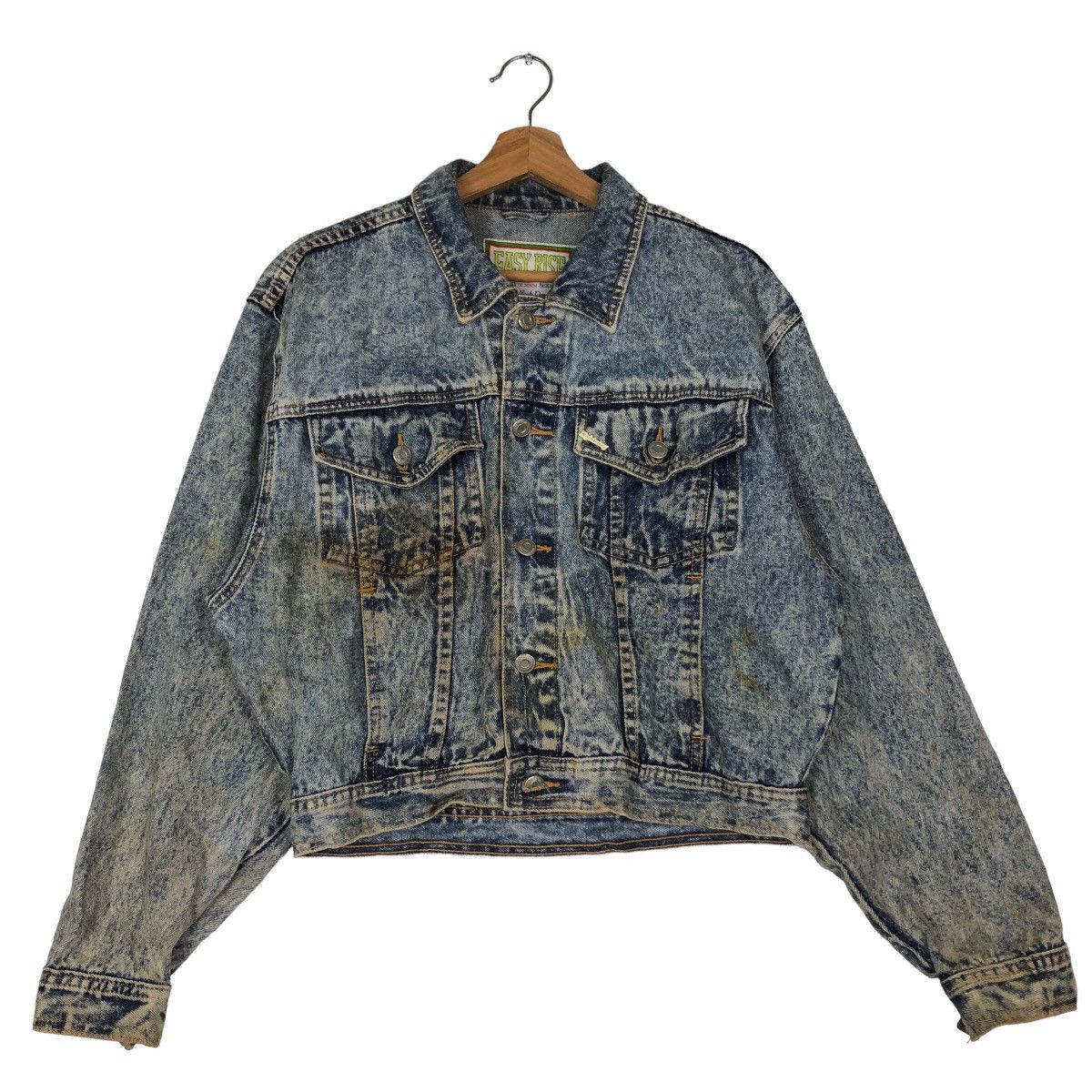 Japanese Brand 🔥90’s Vintage Cropped Denim Jacket Biker Easy Rise Japan Size US M / EU 48-50 / 2 - 1 Thumbnail