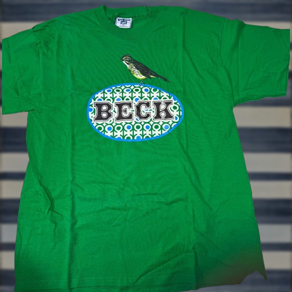 Vintage VINTAGE Beck 90s Concert Graphic T-Shirt XL Green Mens Size US XL / EU 56 / 4 - 1 Thumbnail