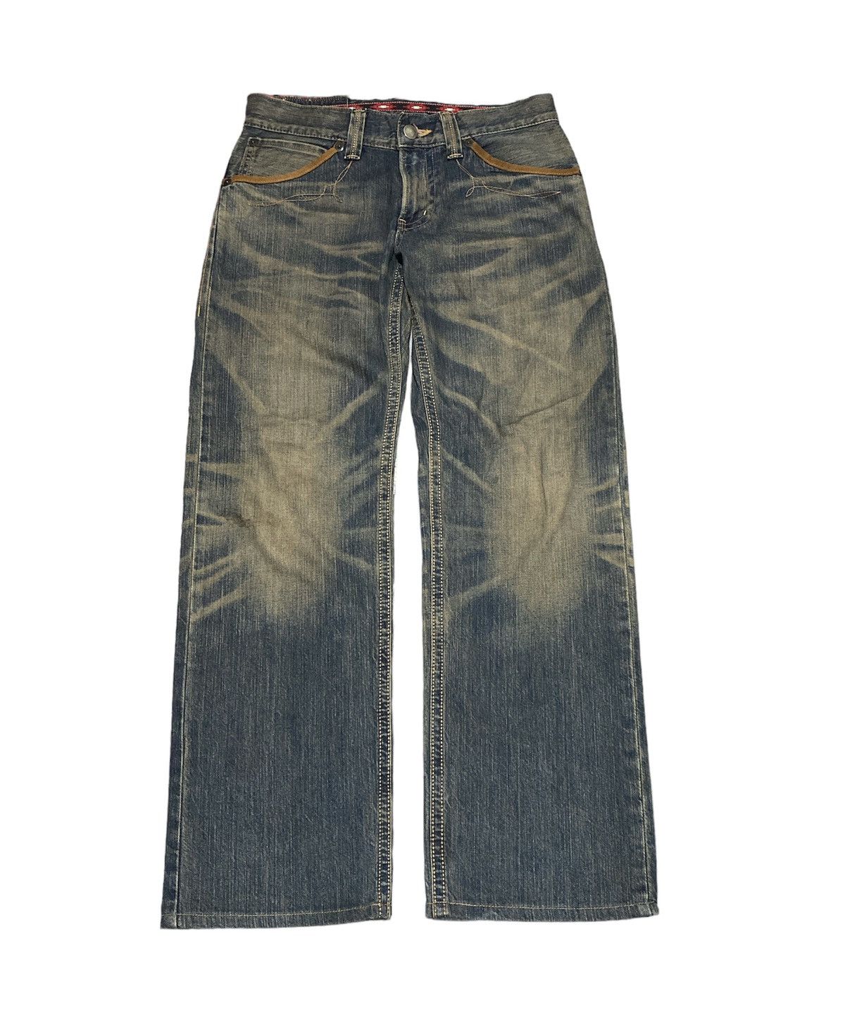 Pre-owned Edwin X If Six Was Nine Vintage Edwin Blue Trip Rusty Flare Denim Pants