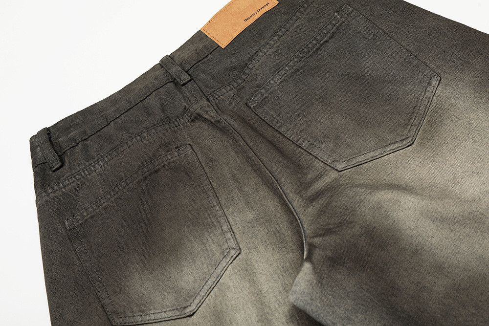 Vintage American retro men's washed distressed straight curved jeans Size US 32 / EU 48 - 5 Thumbnail