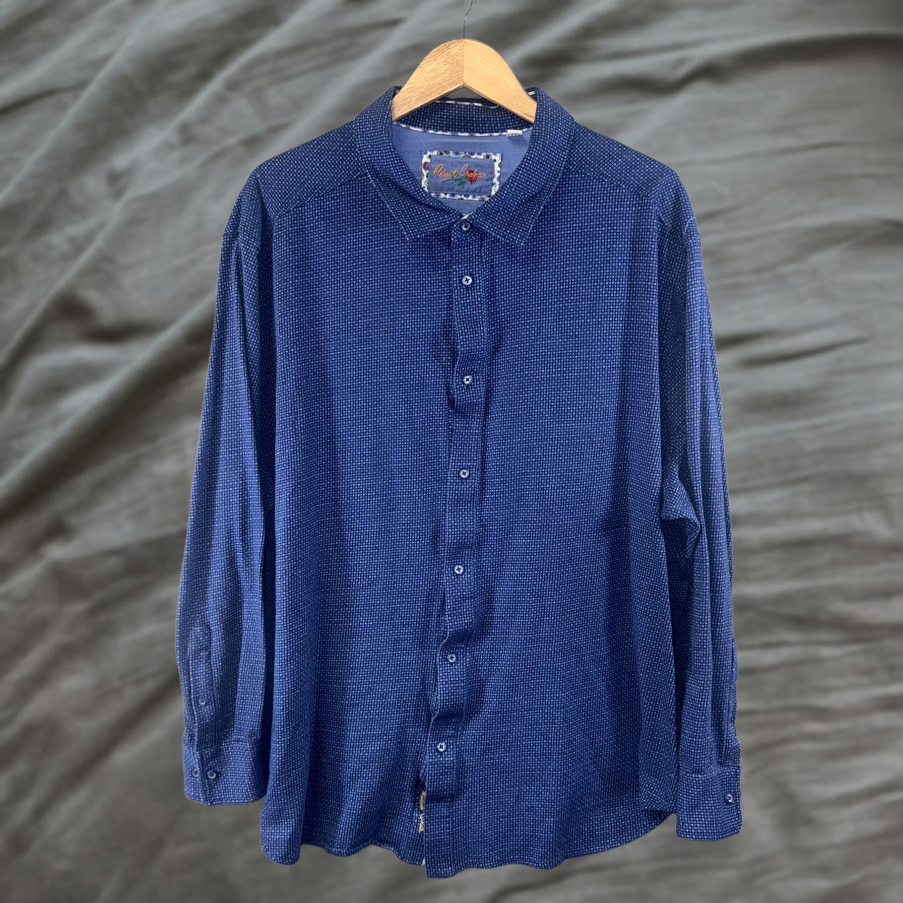 Robert Graham Robert Graham Shirt Mens 3XL Blue Classic Long Sleeve Button Front Flip Cuff Size US XXL / EU 58 / 5 - 1 Thumbnail