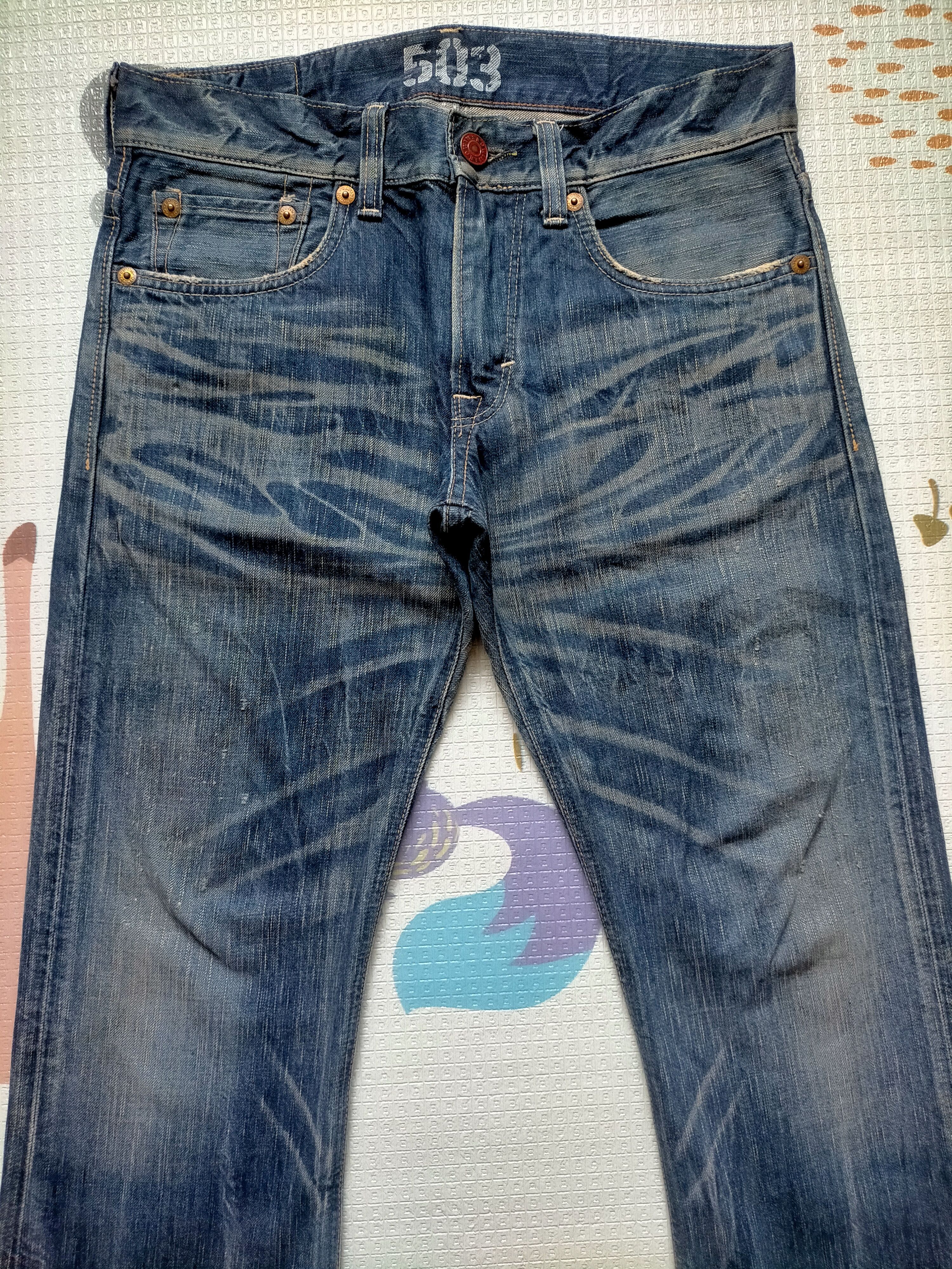 Edwin Flare Jeans Edwin 503 Blue Trip Boot cut Jeans Size US 33 - 3 Thumbnail