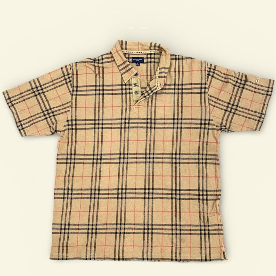 Burberry VTG BURBERRY NOVA CHECK POLO TEE Size US XL / EU 56 / 4 - 1 Thumbnail