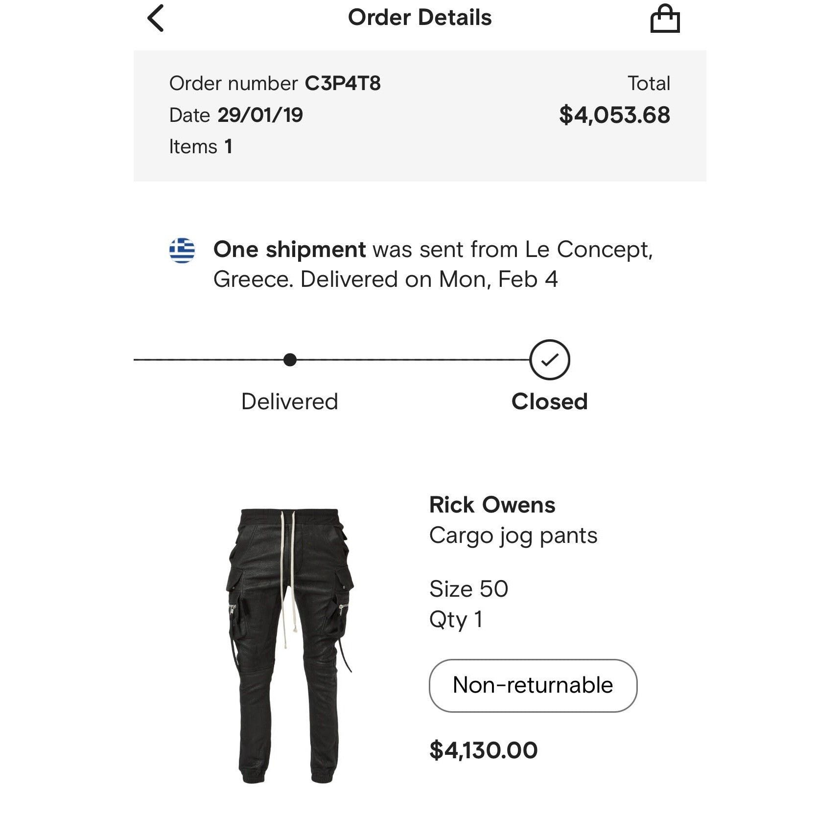 Rick Owens Rick Owens Lambskin Cargo Joggers Size US 33 - 6 Thumbnail