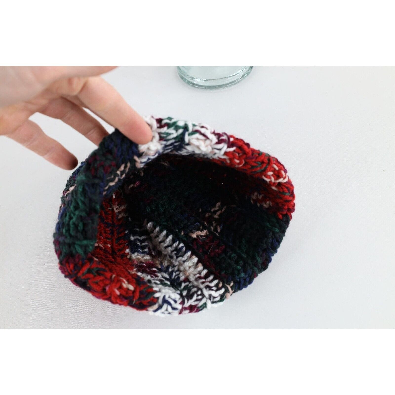 Vintage Vintage 90s Streetwear Rainbow Chunky Crochet Knit Beanie Size ONE SIZE - 6 Thumbnail