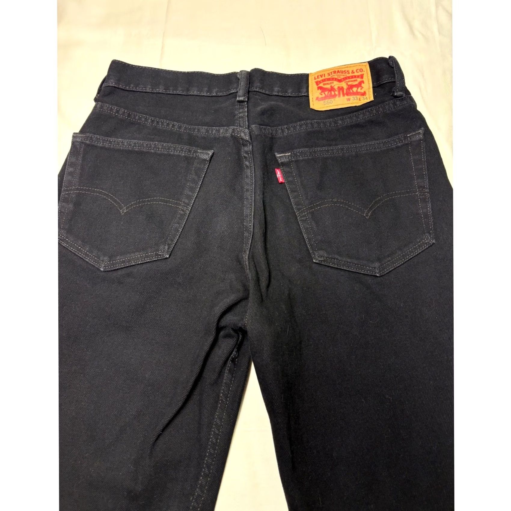 Levi's Levi's 505 Regular Fit Jeans Mens W33 L34 Black Denim Classic Everyday Pants Jeans Regu lar Fit Mens Black Denim 505 Levi's Size US 33 - 7 Thumbnail