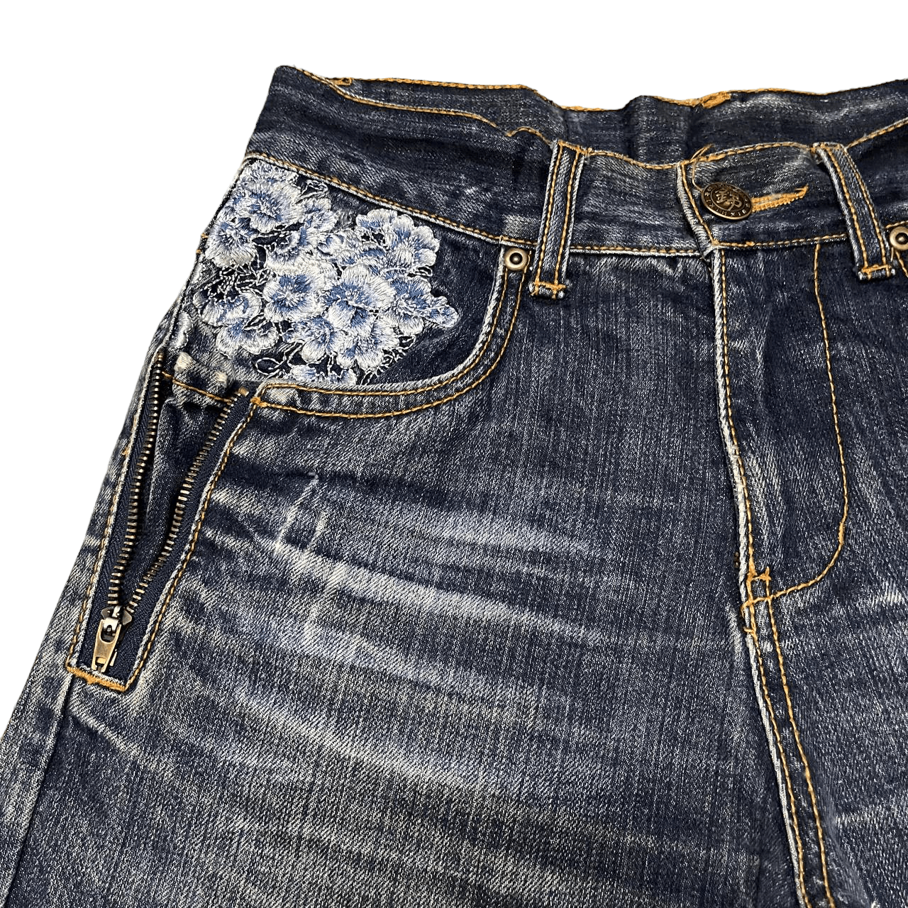 Beauty Beast Vintage Oriental Brand by Nishiki Denim Jeans Size US 30 / EU 46 - 4 Thumbnail