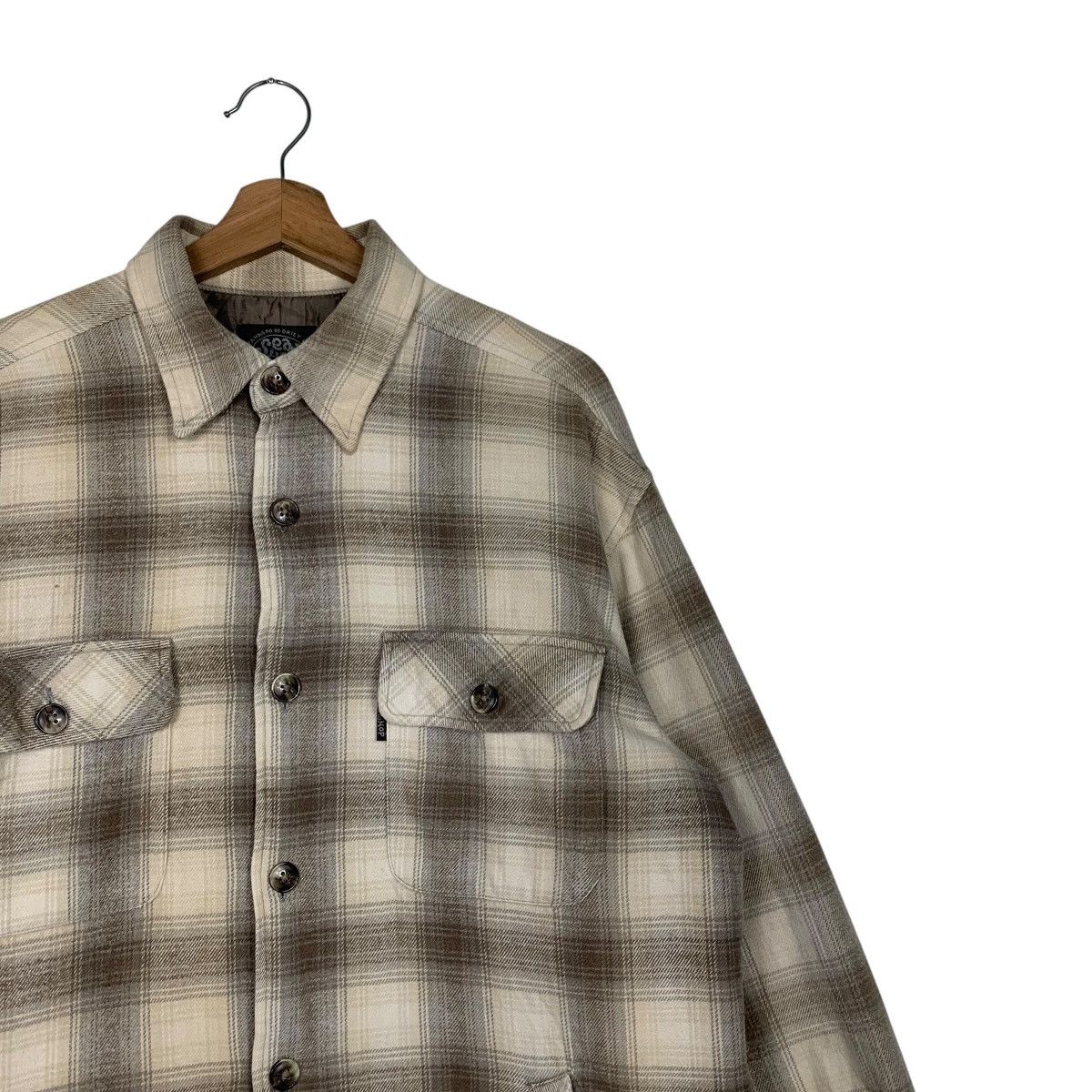 Vintage 90's SEA HOP Shadow Plaid 4 Pocket Flannel Jacket #2838-C128 Size US L / EU 52-54 / 3 - 4 Thumbnail