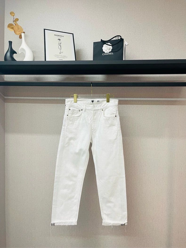 Dior Dior White straight jeans 2504-Nextarrow Size 42" / US 20 - 1 Thumbnail