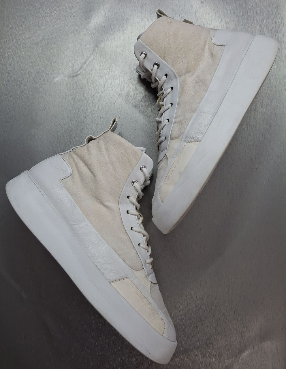 Handmade Leandro Lopes Mid Top Handmade Leather Sneakers Size US 11.5 / EU 44-45 - 4 Thumbnail