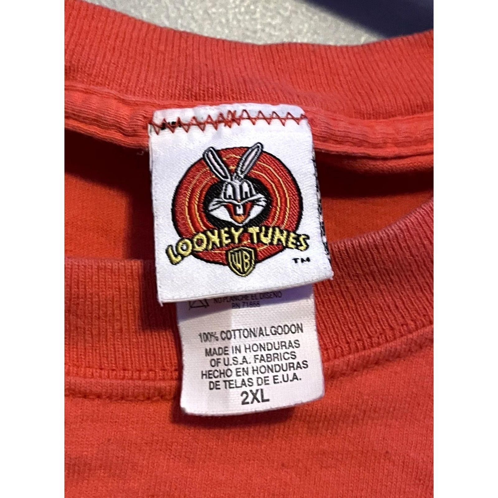 Vintage VINTAGE Warner Bros Looney Tunes Tweety Bird Shirt Orange Men’s 2XL Crew Neck Short Sleeve Embroidered Cotton Knit Tee Shirt Mens Size US XXL / EU 58 / 5 - 5 Thumbnail