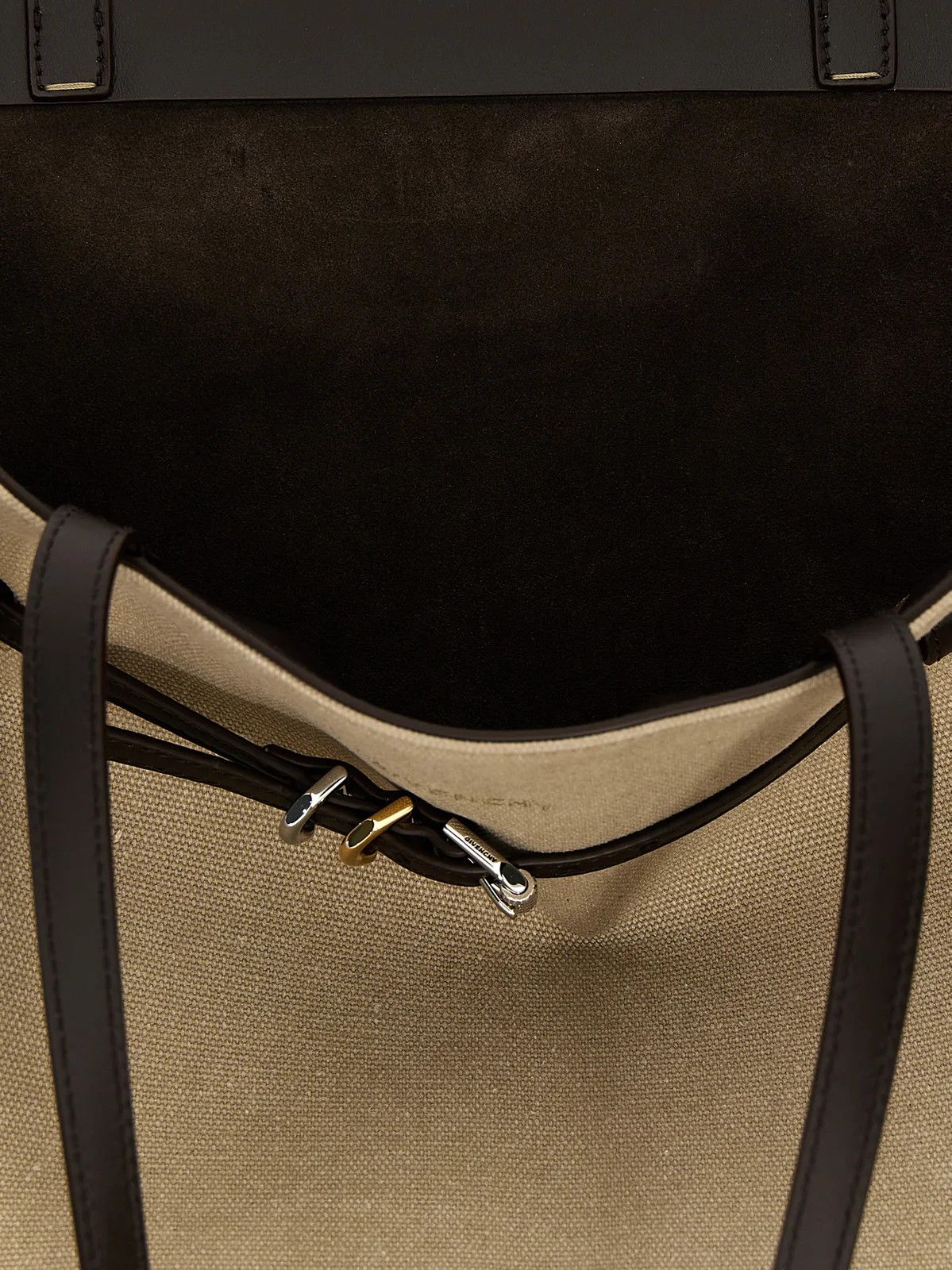 Givenchy o1w1db10525 Size: OS/Voyou Large East-West Tote in Beige Size ONE SIZE - 4 Thumbnail