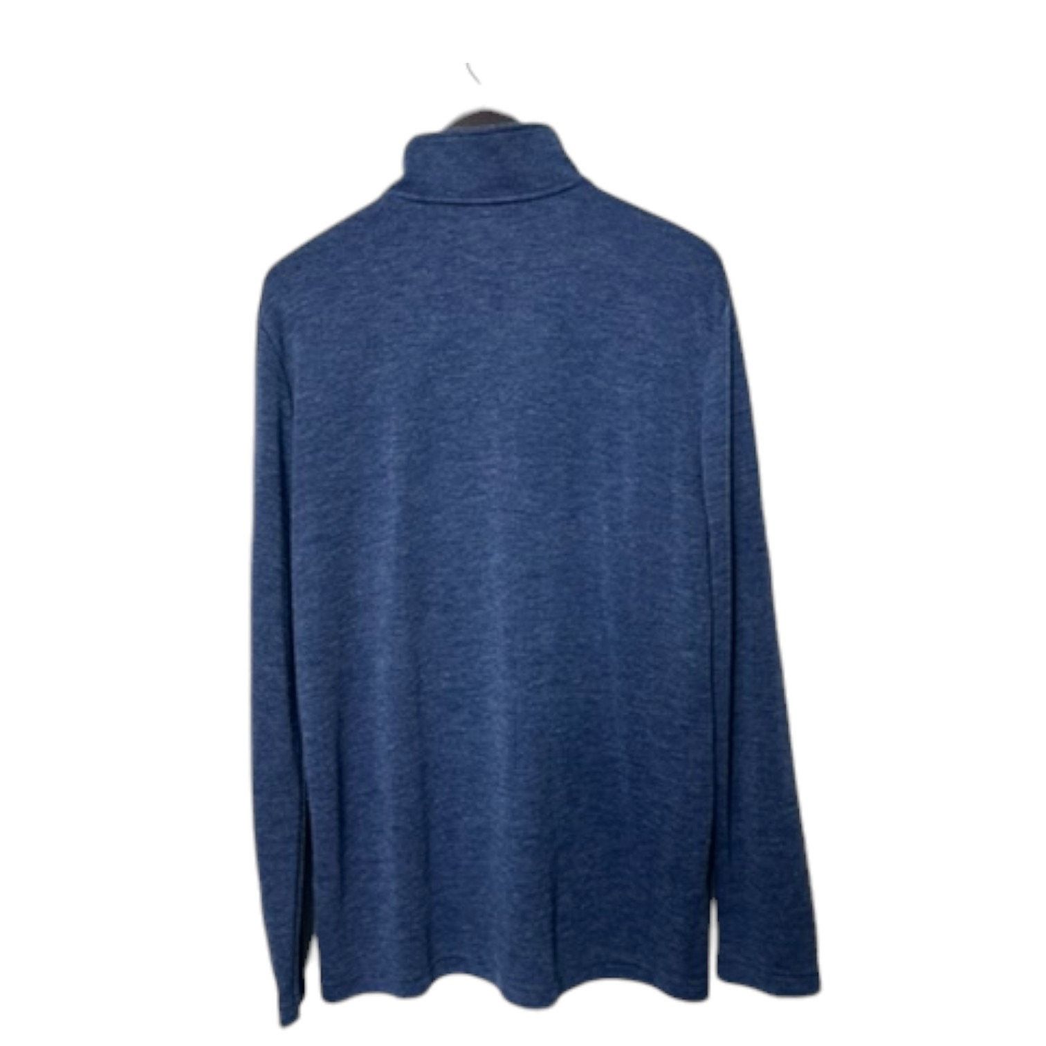 Banana Republic Banana Republic Blue Brushed Half-Zip Pullover Men's XL Size US XL / EU 56 / 4 - 8 Thumbnail