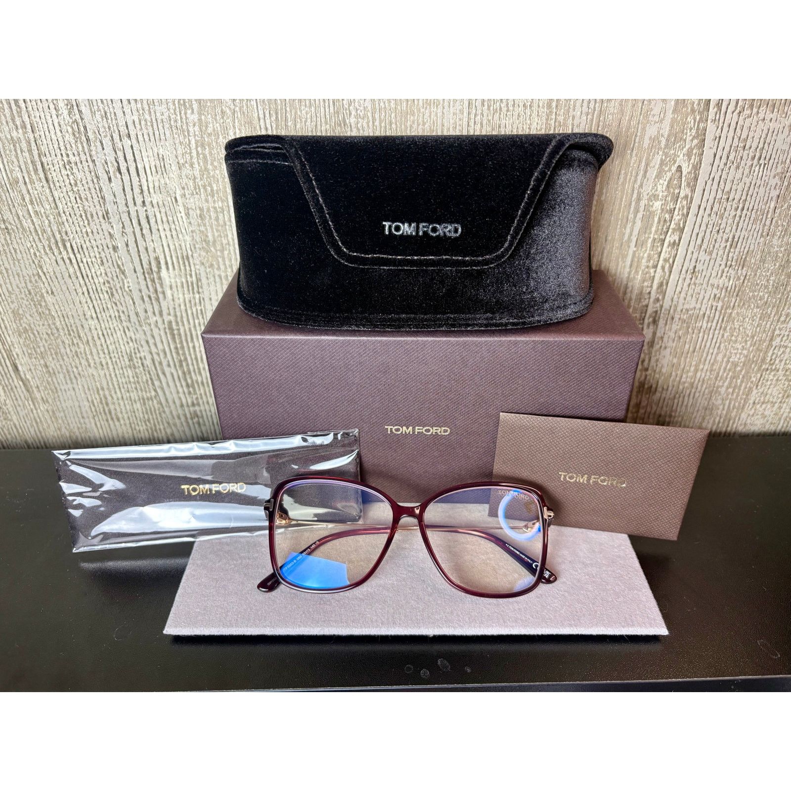 Tom Ford New Tom Ford Butterfly Blue Light Blockers Eyeglasses Size ONE SIZE - 1 Thumbnail