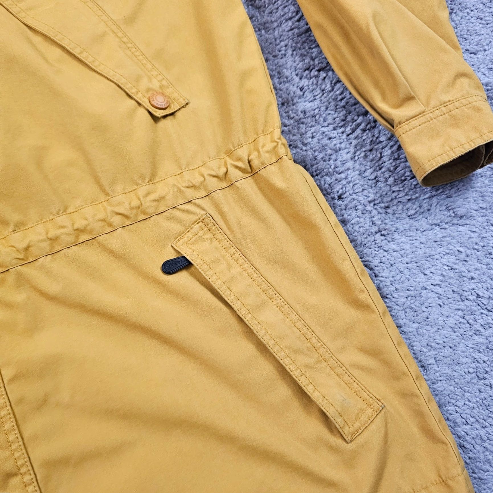 Eddie Bauer VINTAGE Eddie Bauer Jacket Mens L Yellow Field Fleece Lined Hong Kong Rain Coat Full Zip Lined Pockets Regular Size L Tall 90s/Concert/Workwear Mens Size US L / EU 52-54 / 3 - 3 Thumbnail