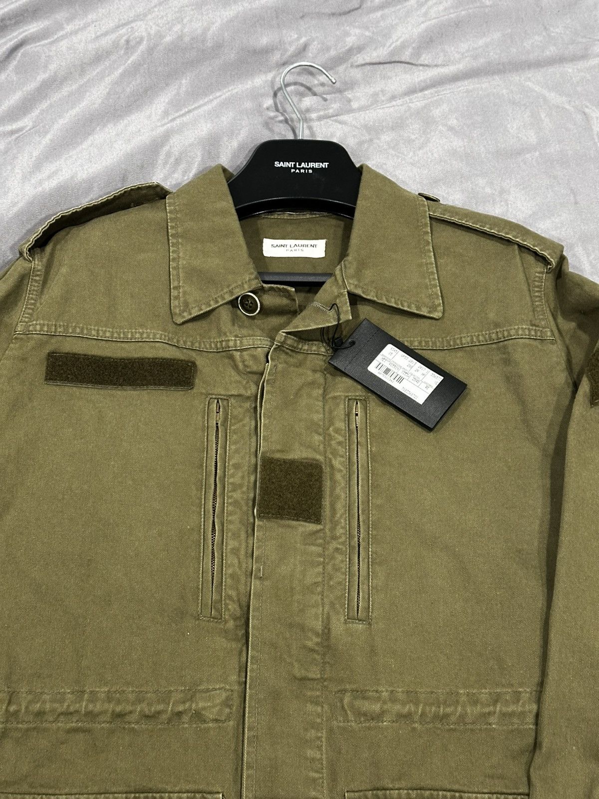 Saint Laurent Paris MILITARY PARKA IN COTTON AND RAMIE GABARDINE Size US S / EU 44-46 / 1 - 2 Thumbnail